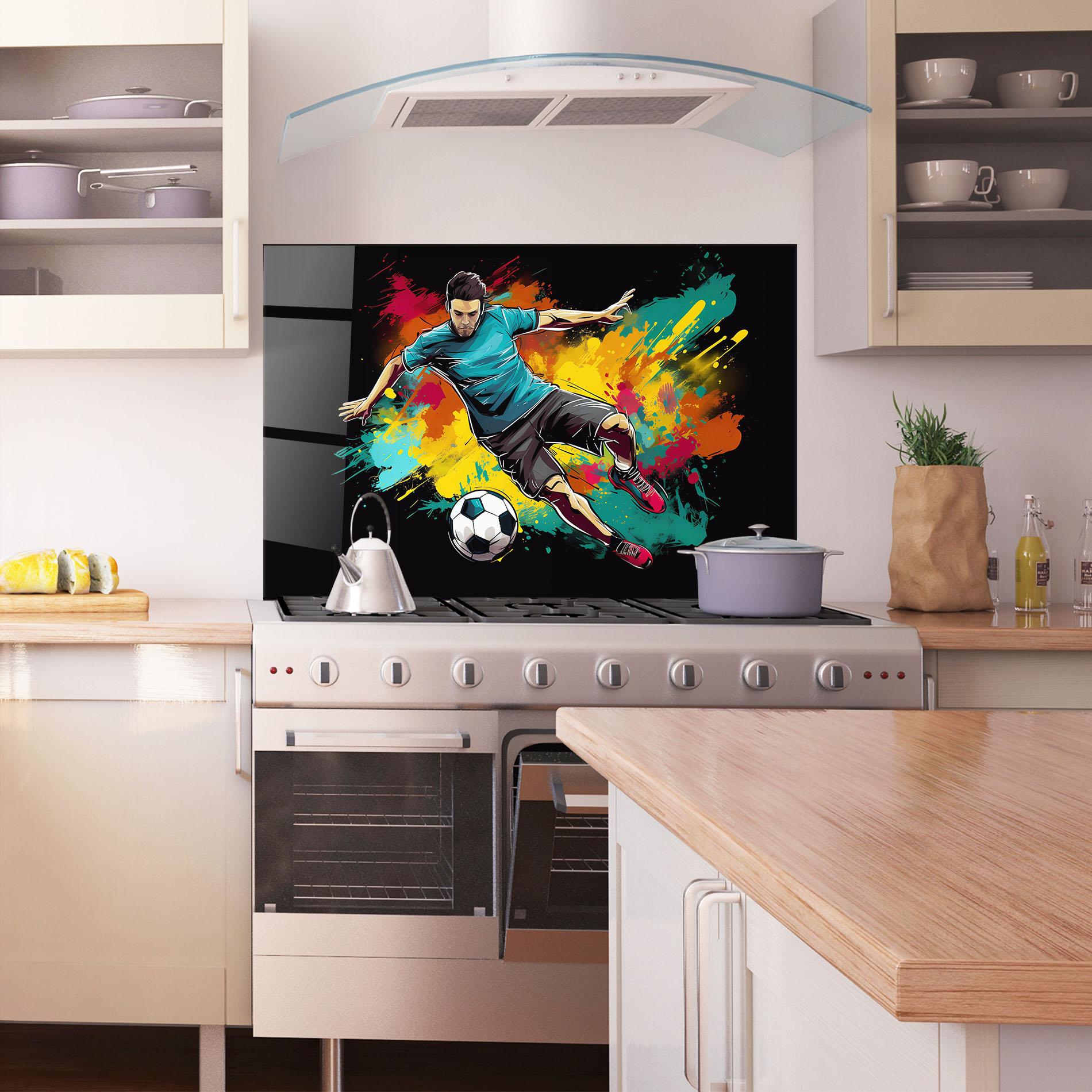 Küchenrückwand Glas Foot Force mockup 1