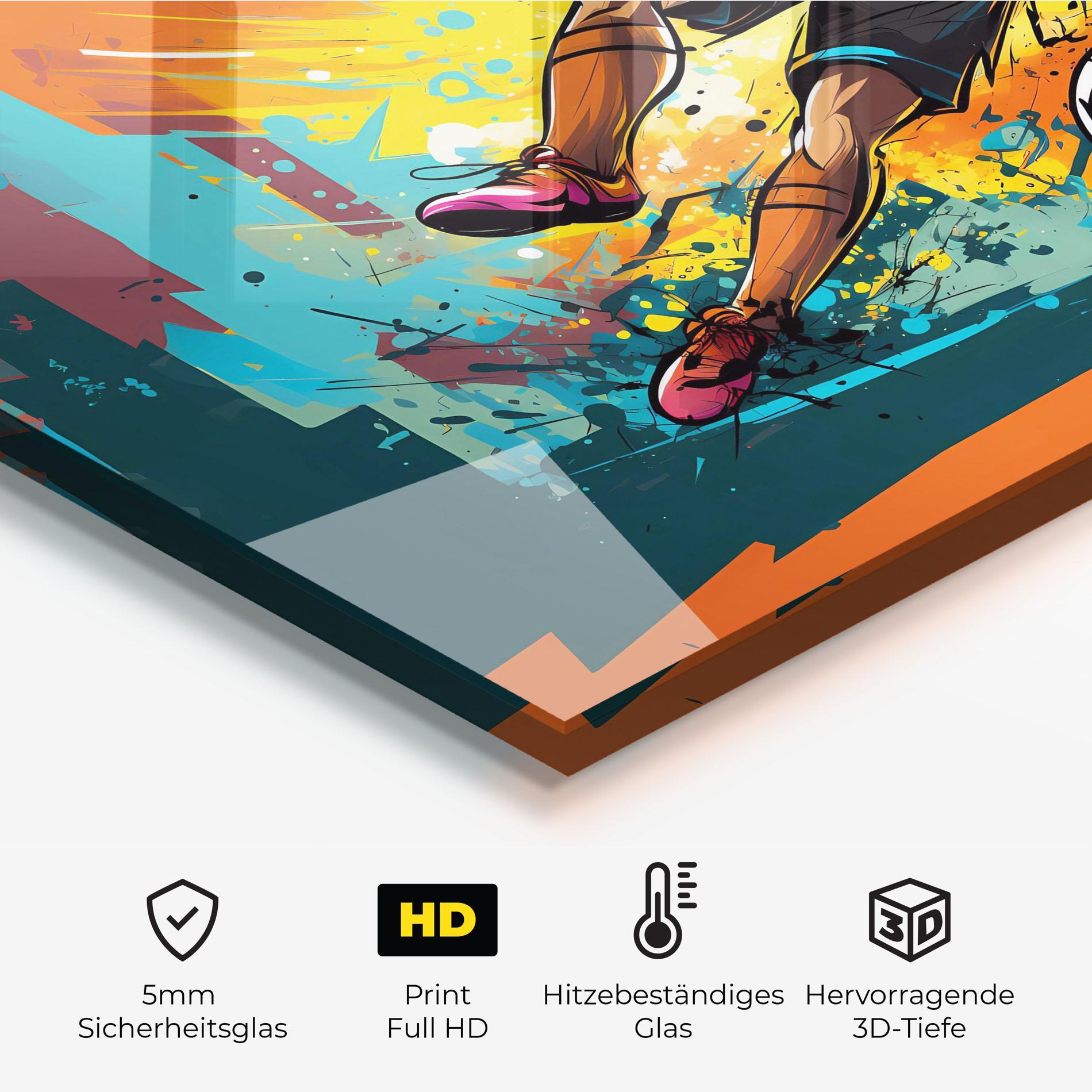 Küchenrückwand Glas Blue Tshirt Football mockup 2