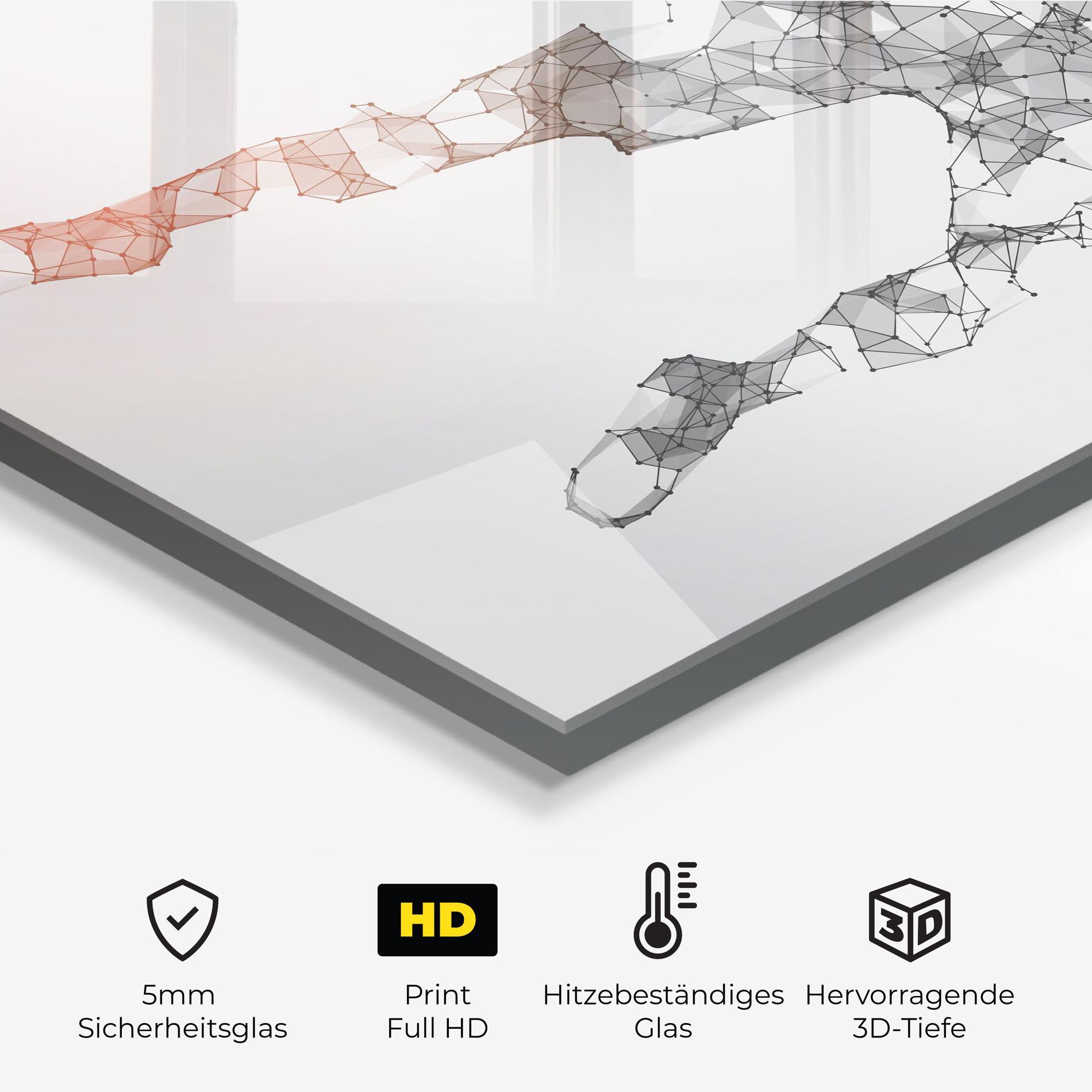 Küchenrückwand Glas Football Orange Ball mockup 2