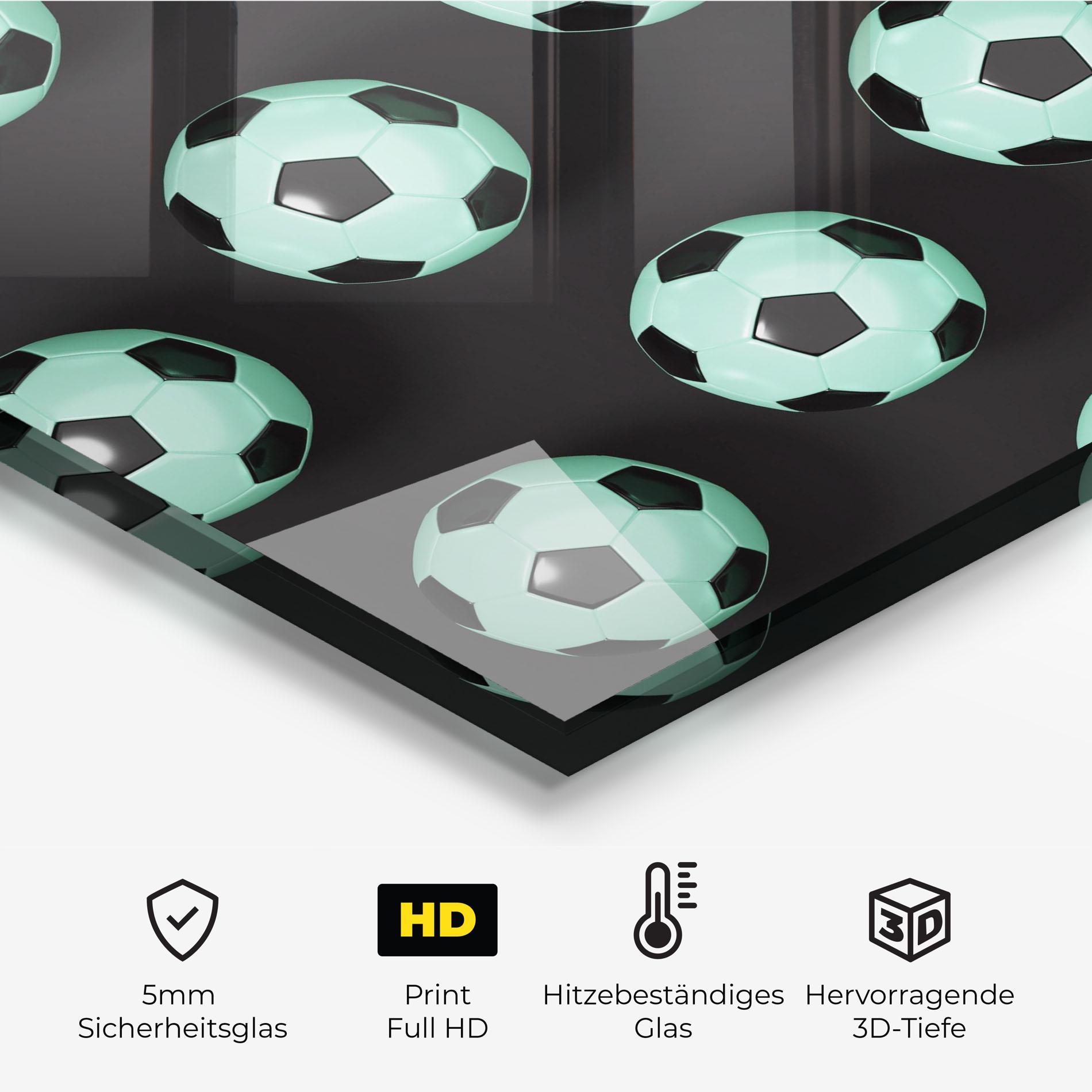 Küchenrückwand Glas Green Light Football mockup 2