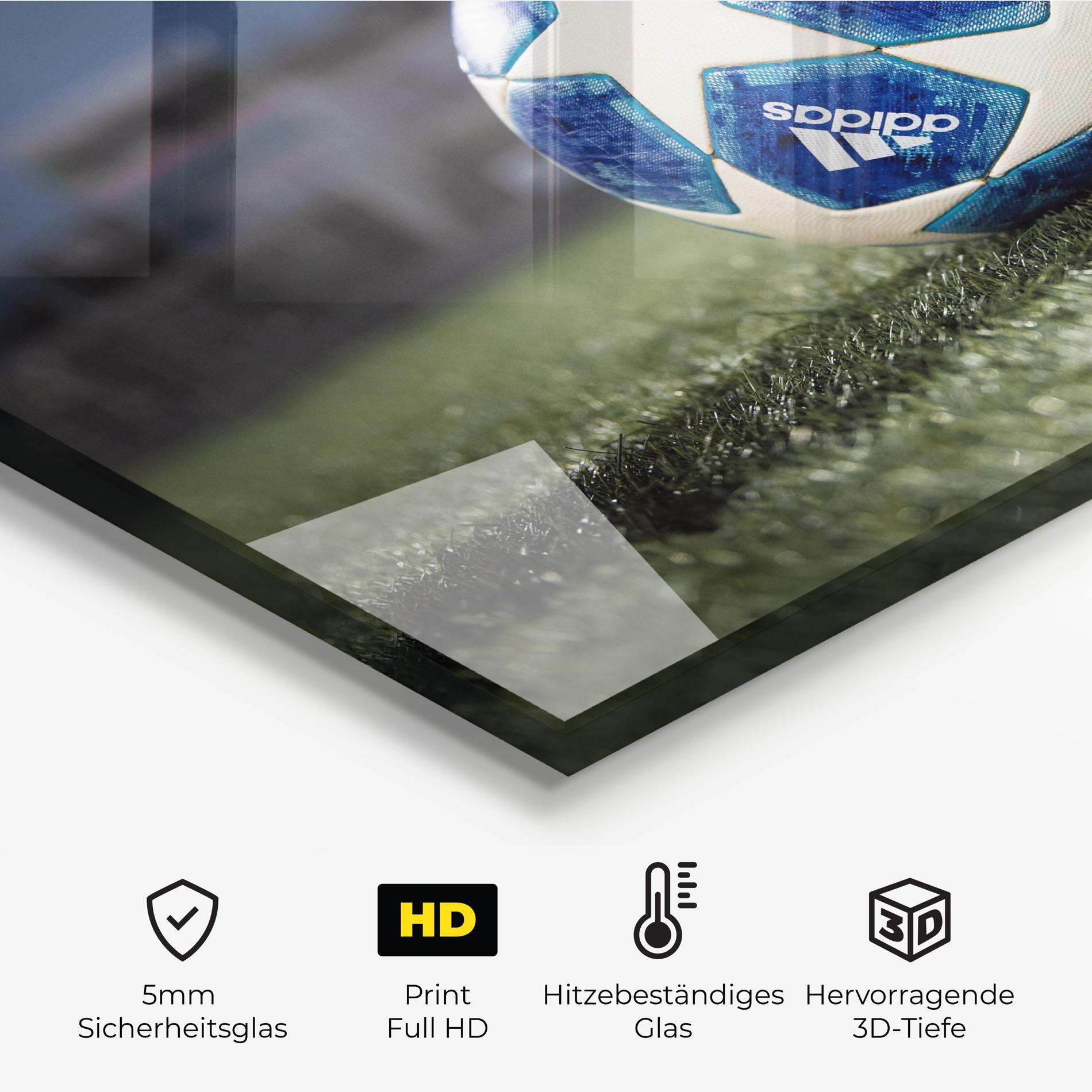 Küchenrückwand Glas White Stars Football mockup 2