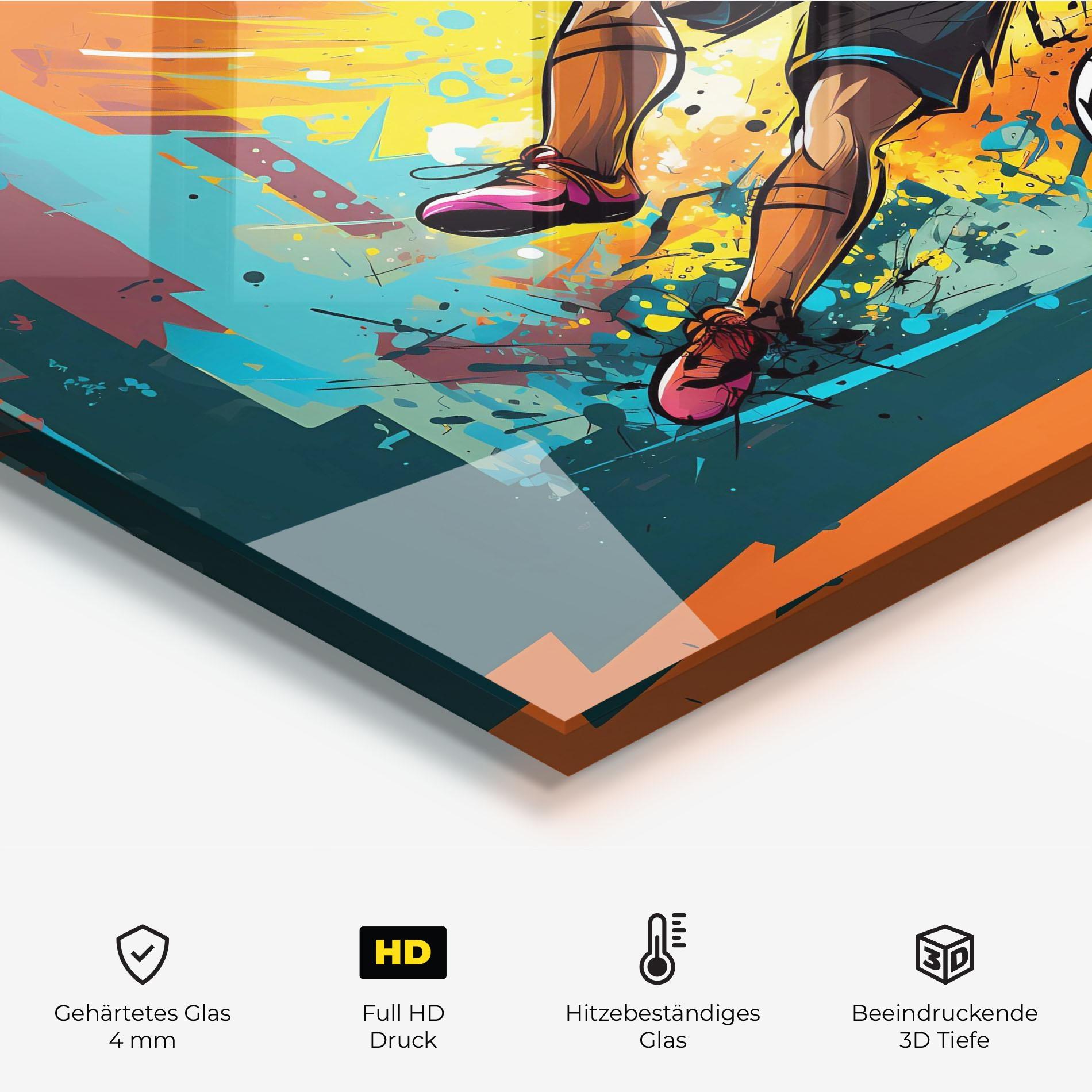 Küchenrückwand Glas Blue Tshirt Football mockup 2