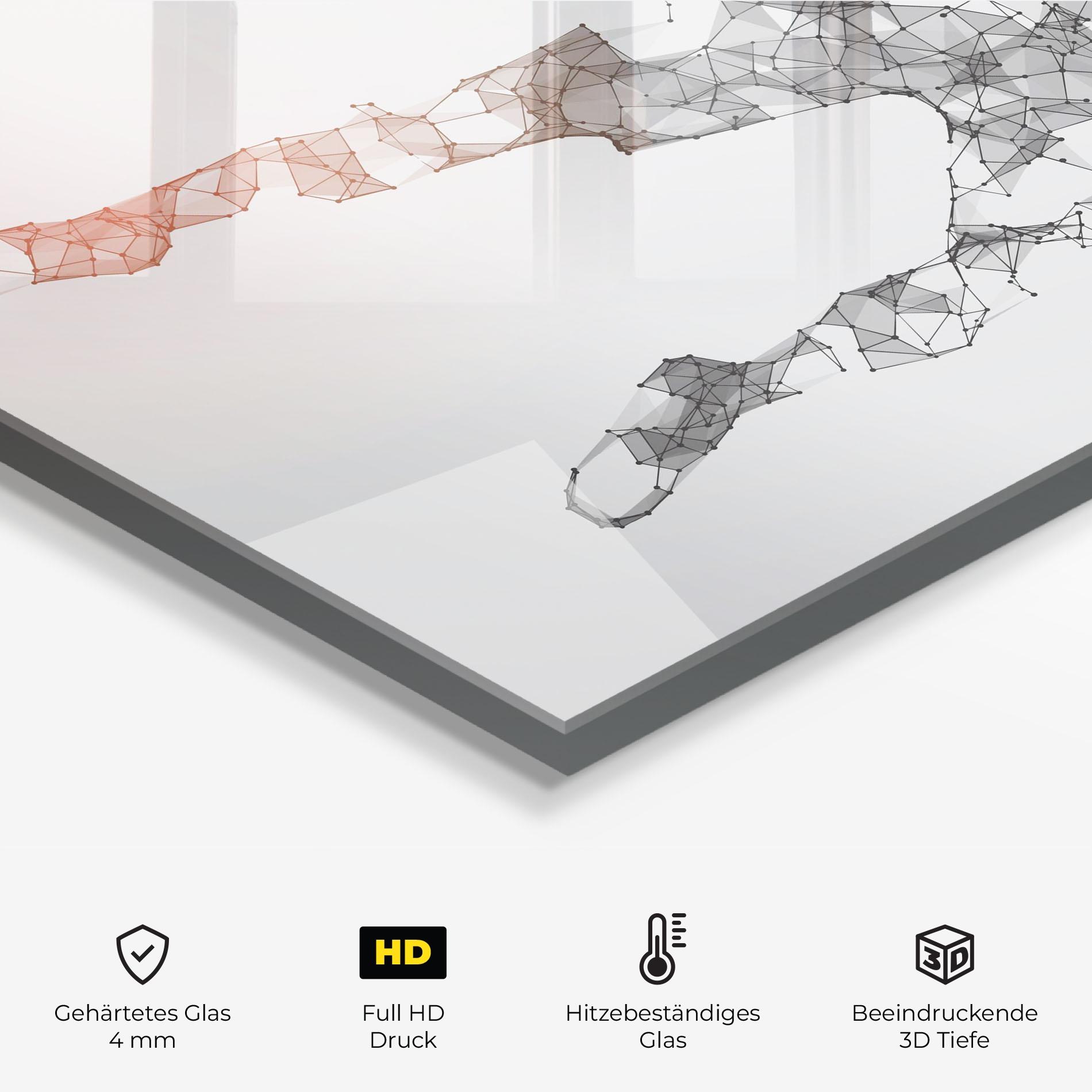 Küchenrückwand Glas Football Orange Ball mockup 2