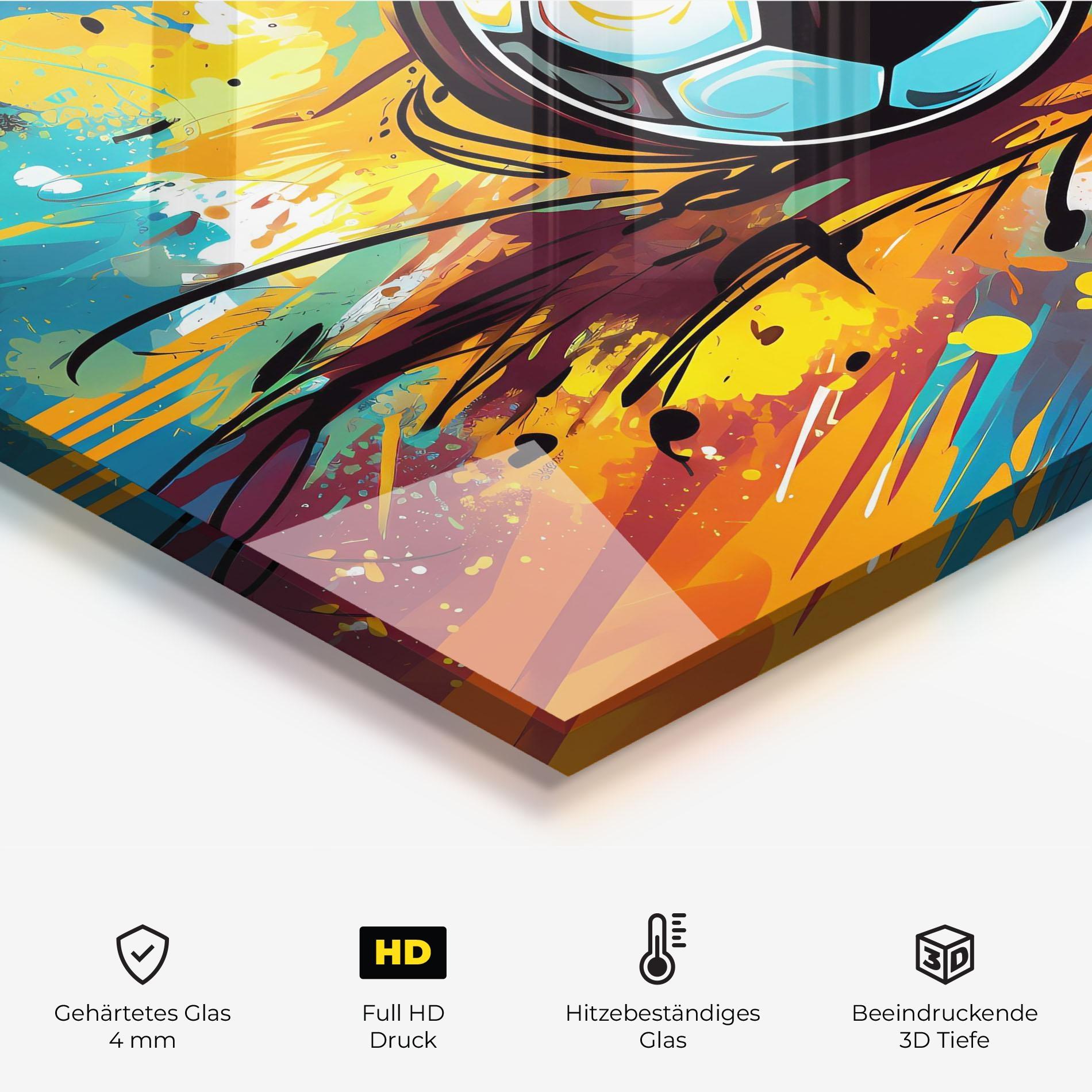 Küchenrückwand Glas Game Grip mockup 2