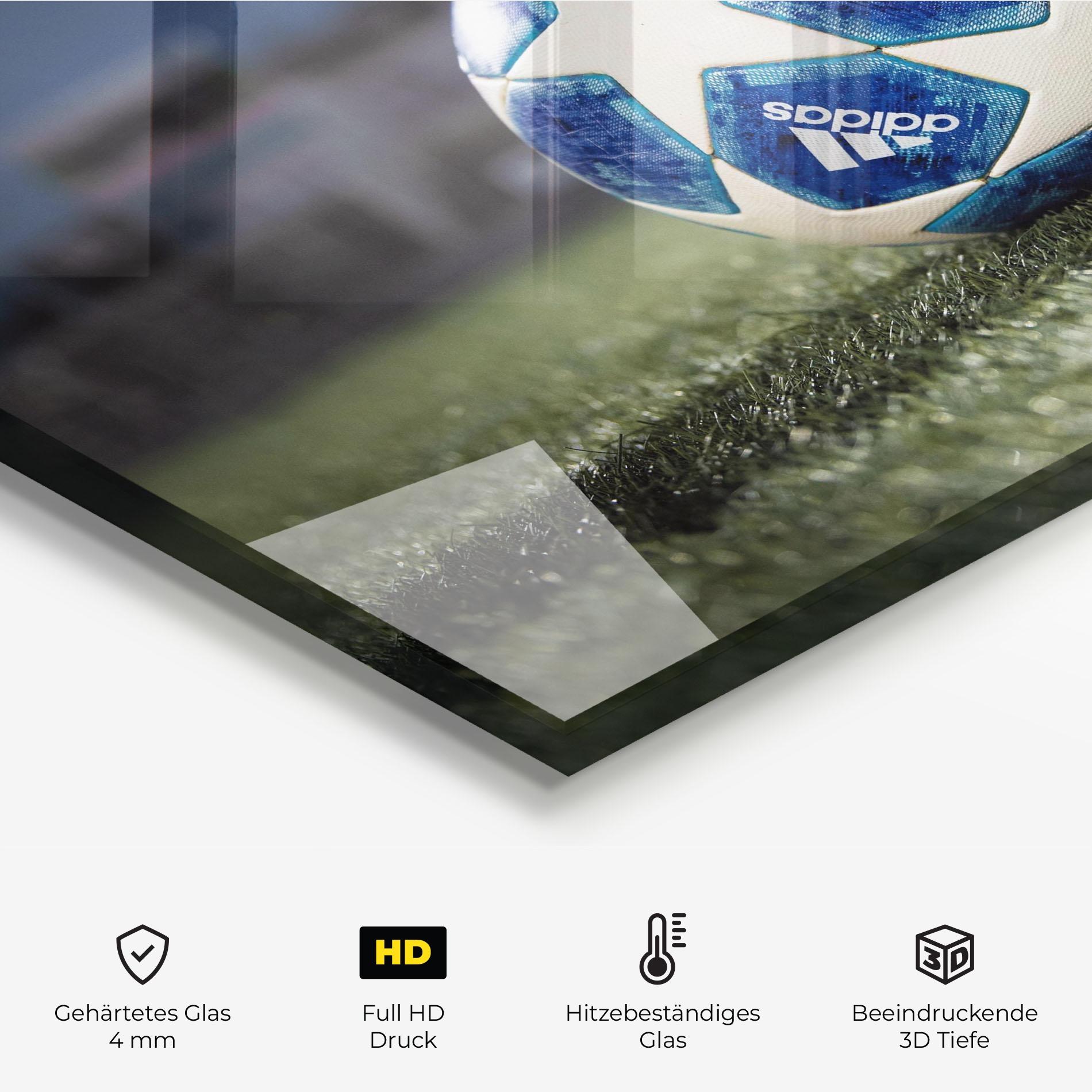 Küchenrückwand Glas White Stars Football mockup 2