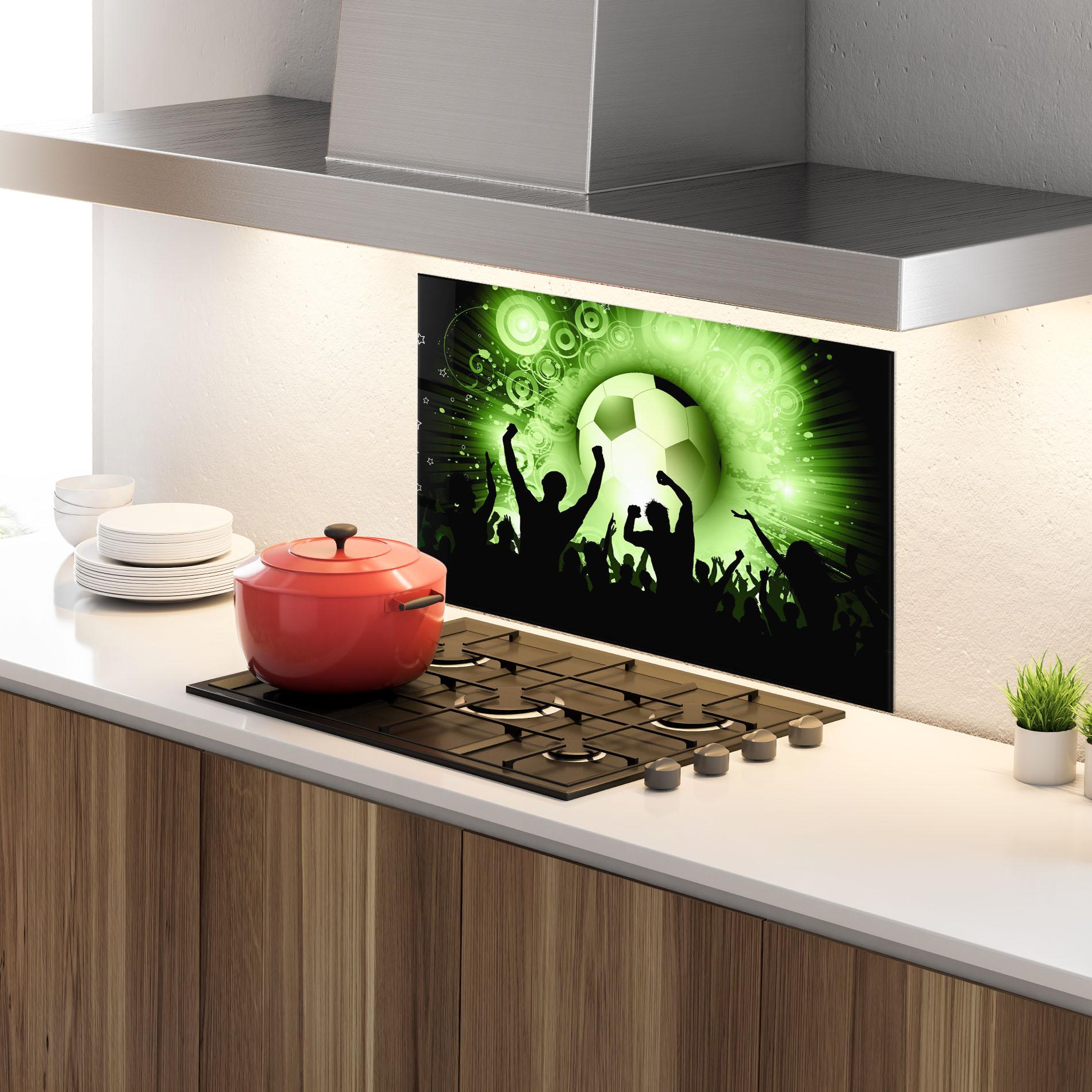 Küchenrückwand Glas Football Crowd mockup 4