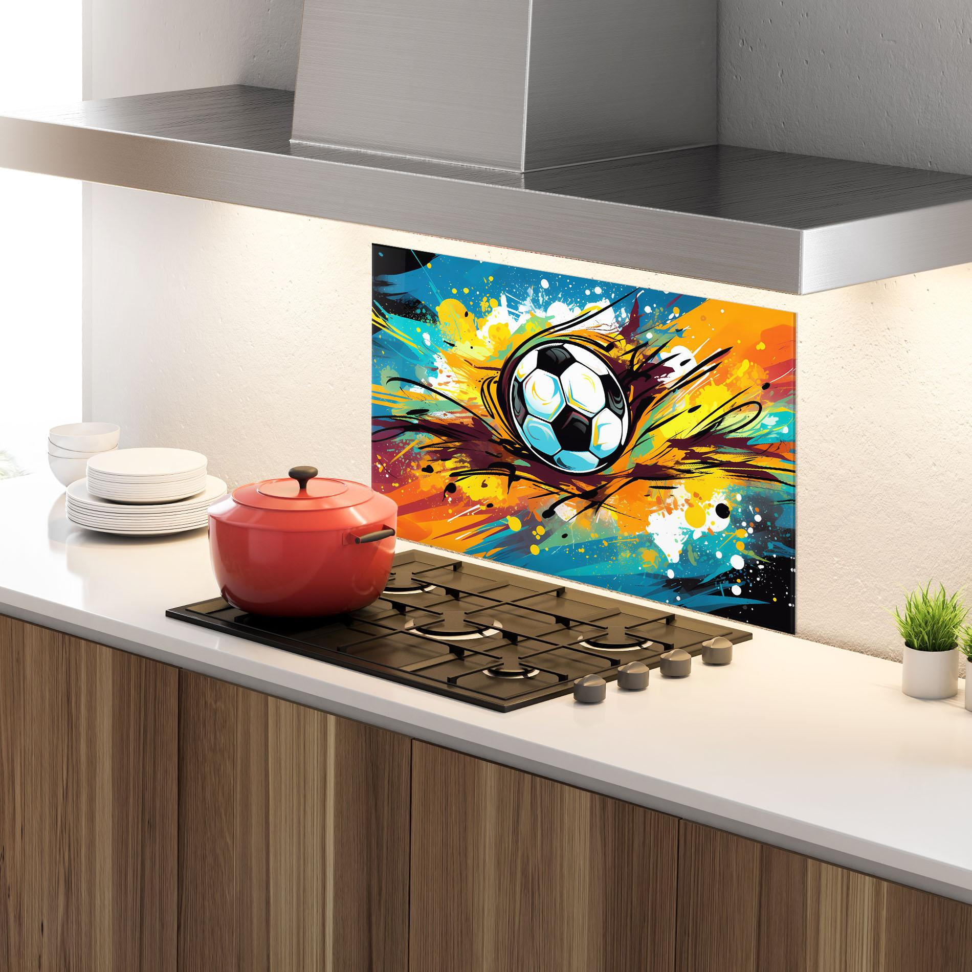 Küchenrückwand Glas Game Grip mockup 4