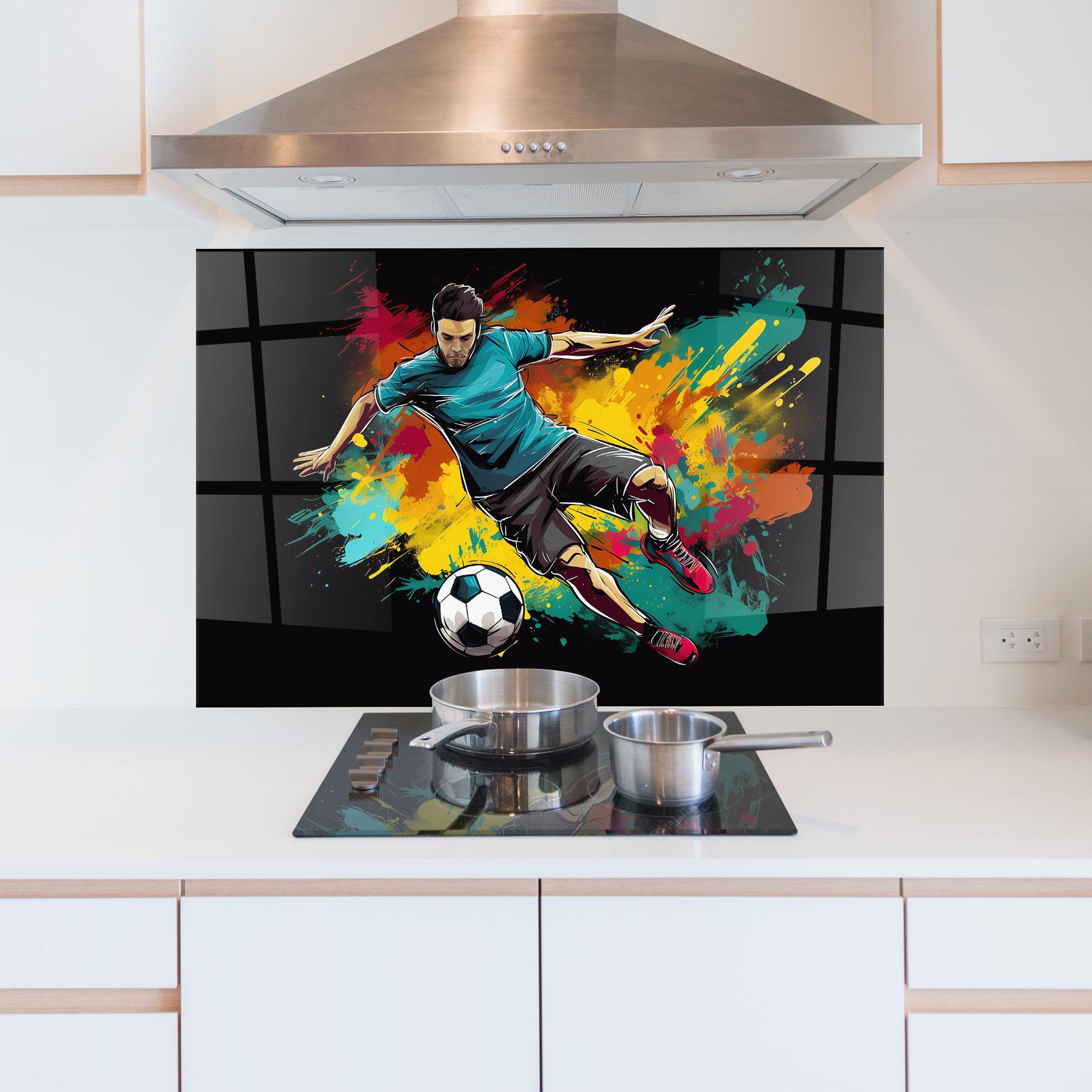 Küchenrückwand Glas Foot Force mockup 5