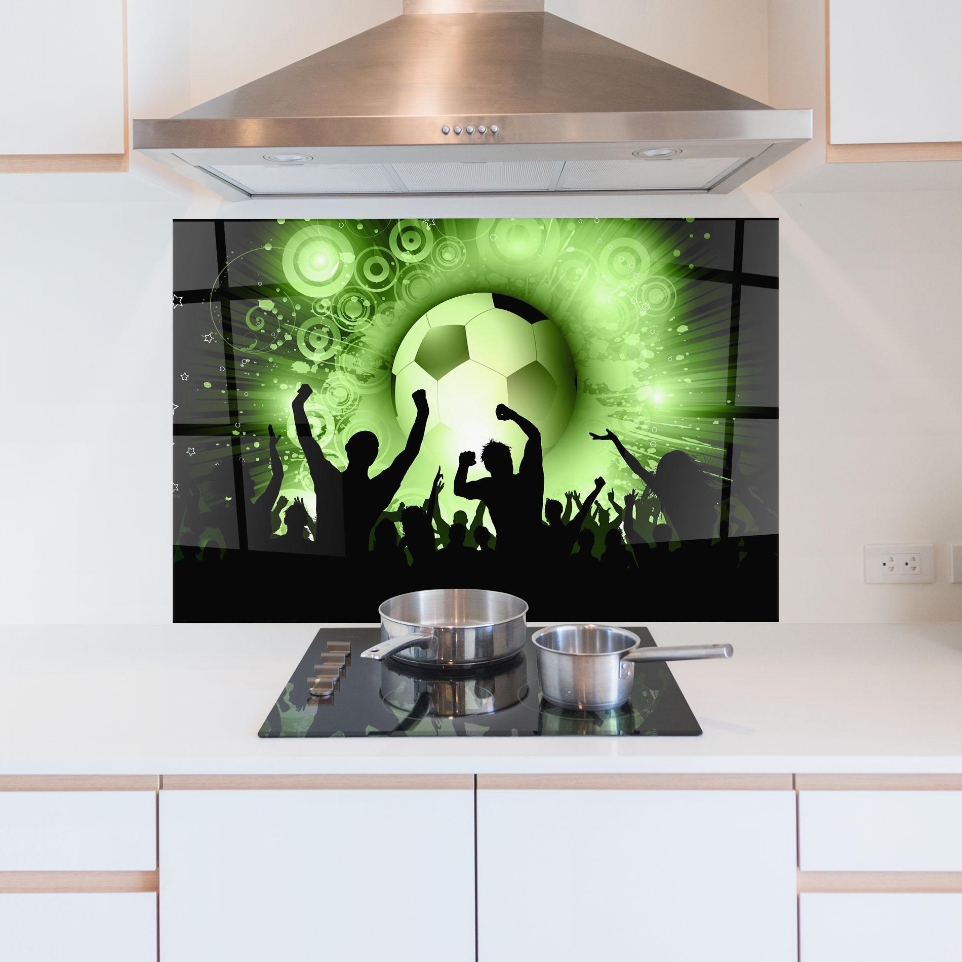 Küchenrückwand Glas Football Crowd mockup 5