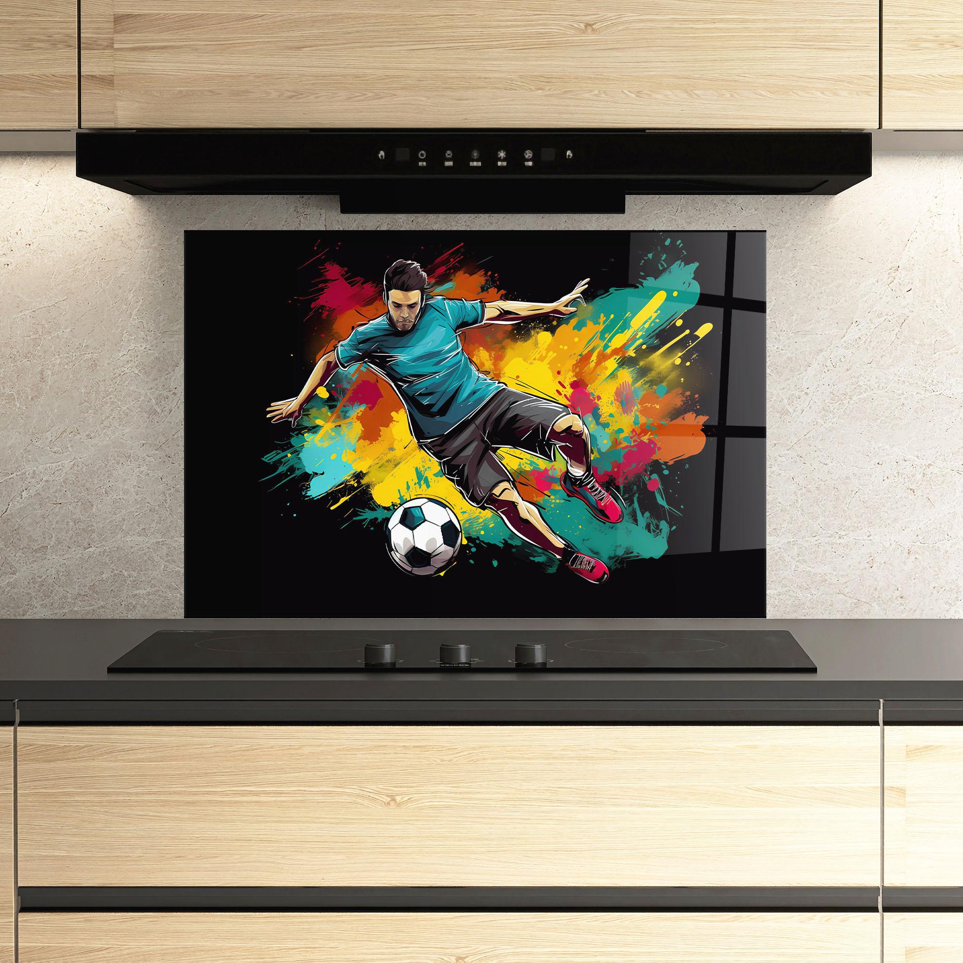 Küchenrückwand Glas Foot Force mockup 3