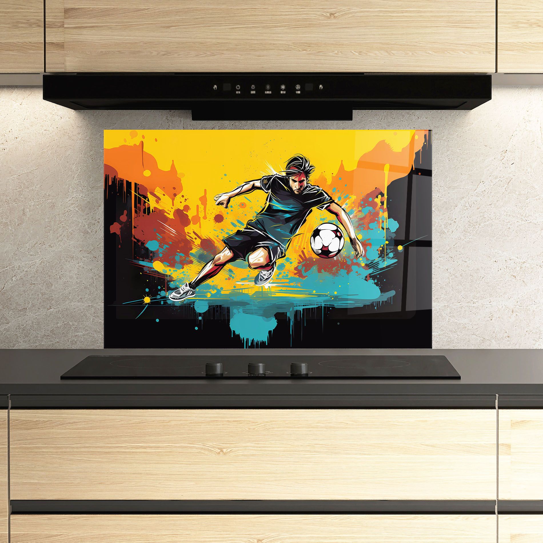 Painting Football Player mockup 3