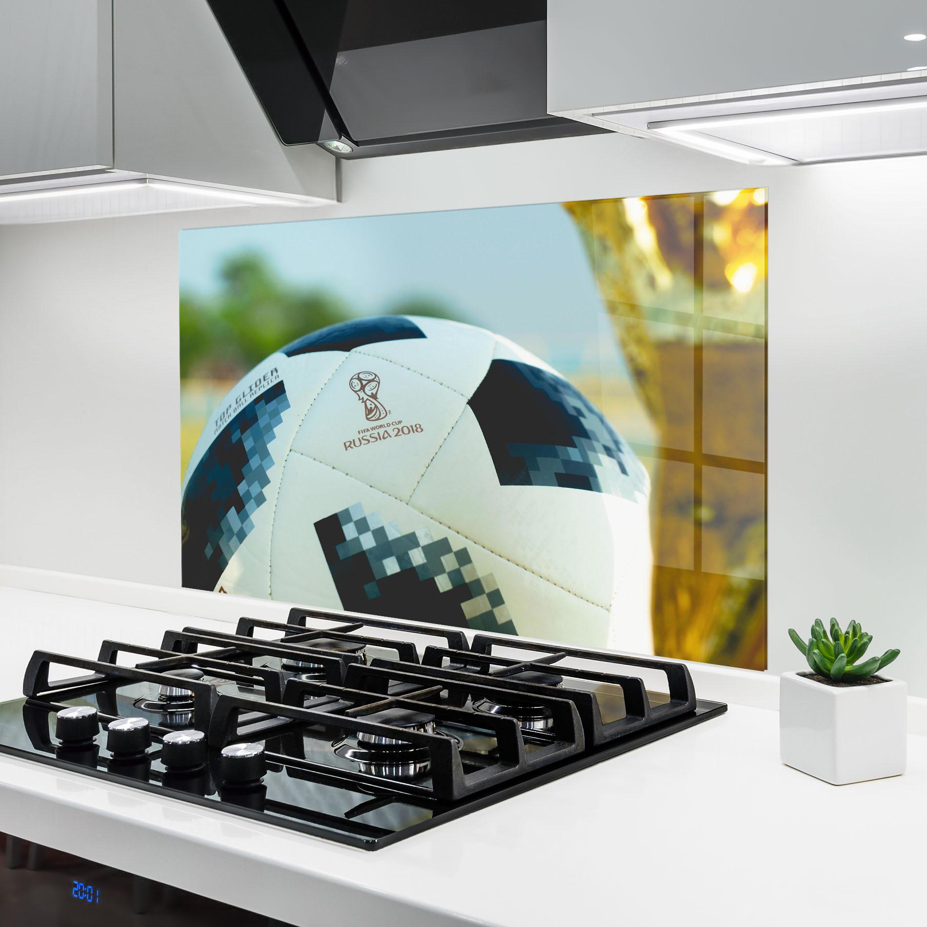 Küchenrückwand Glas Golden Award For Football mockup 6
