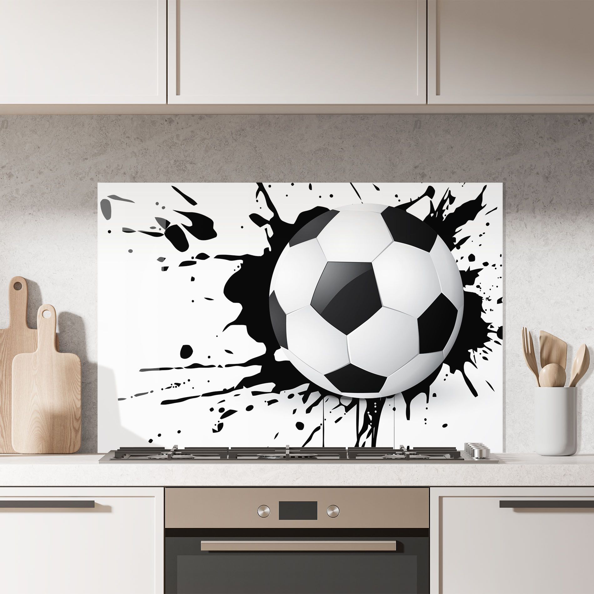 Black Paint Football mockup 7