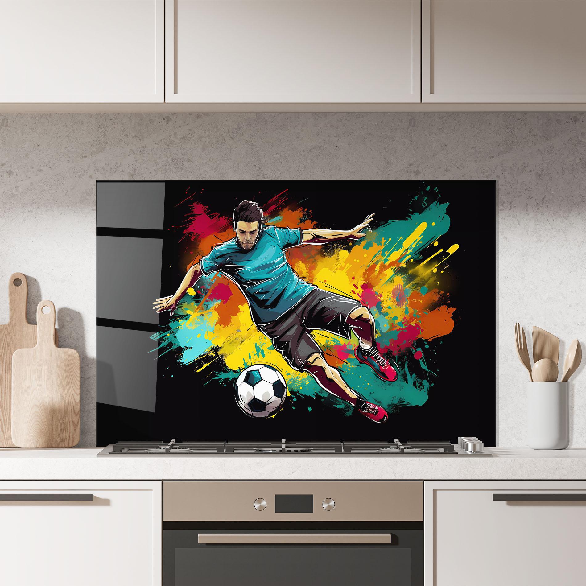 Küchenrückwand Glas Foot Force mockup 7