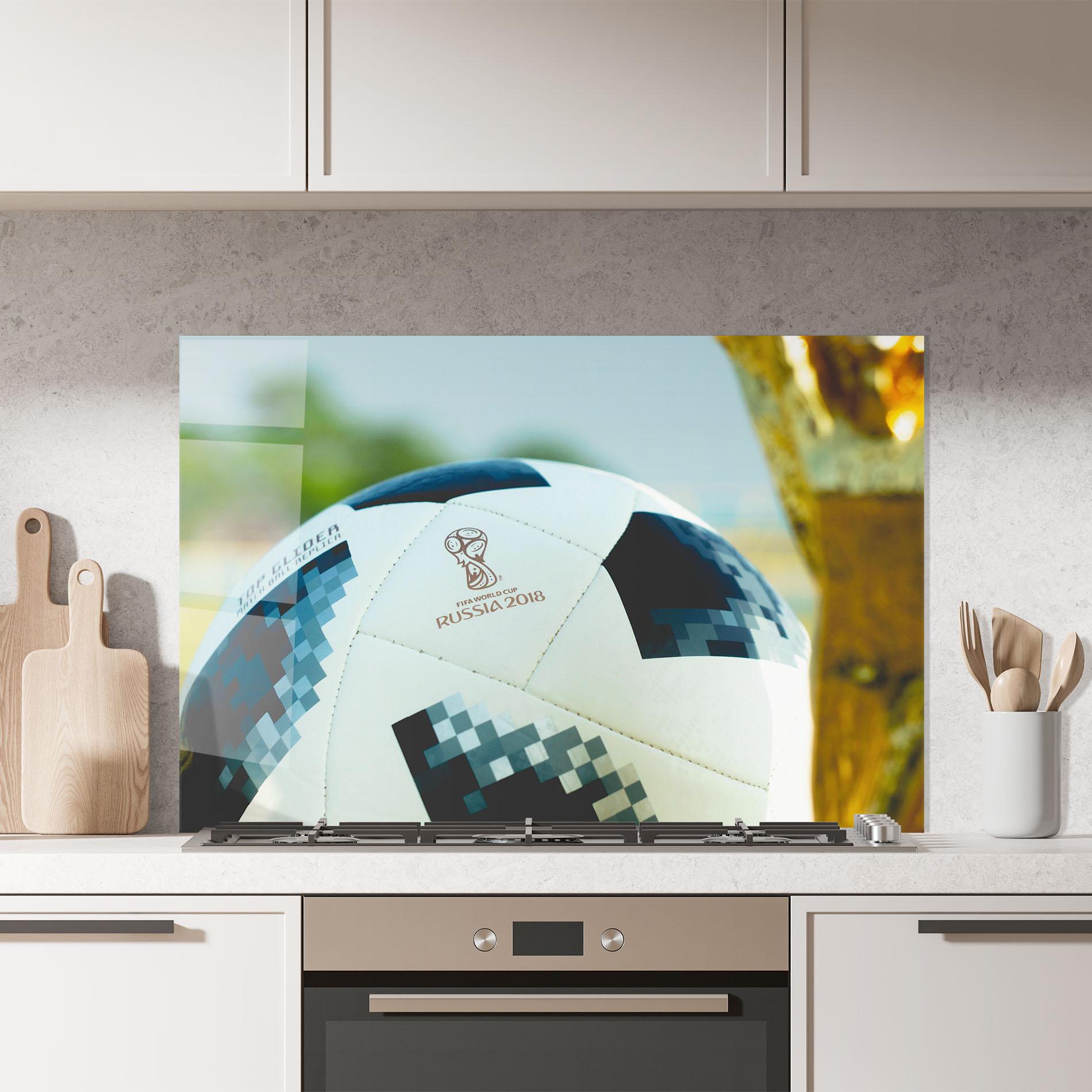 Küchenrückwand Glas Golden Award For Football mockup 7