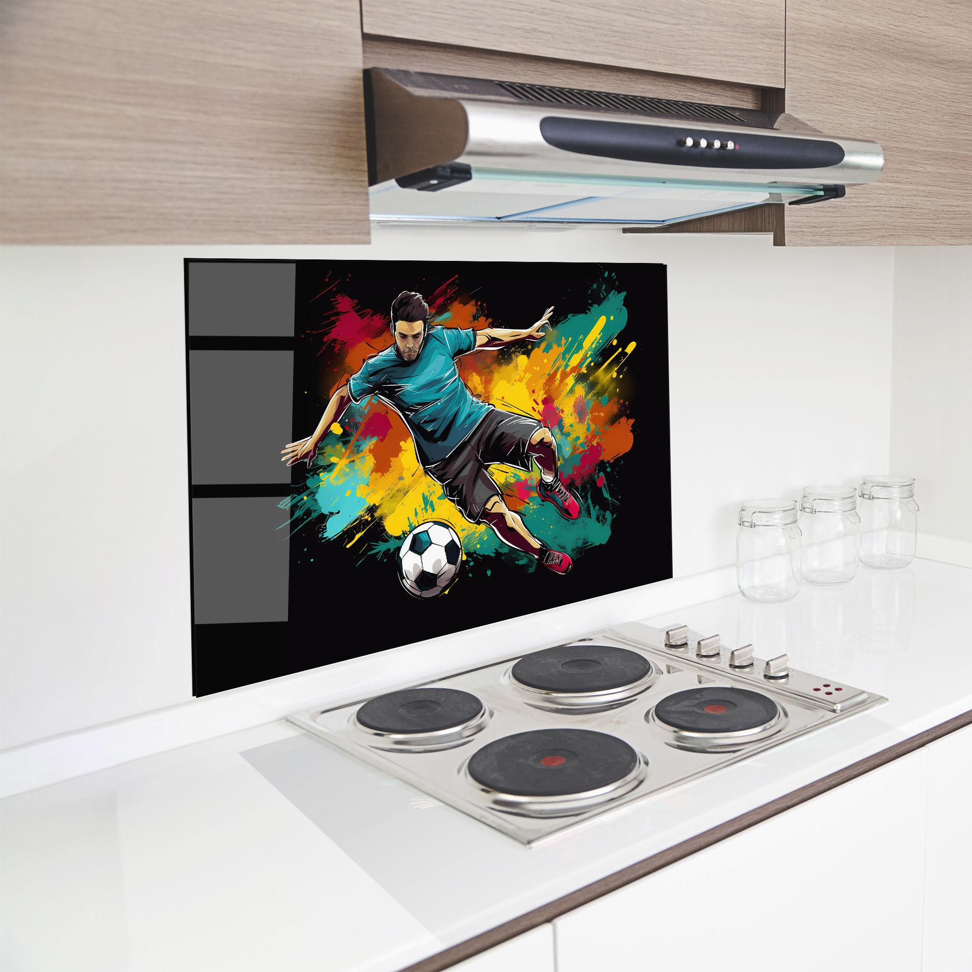 Küchenrückwand Glas Foot Force mockup 8