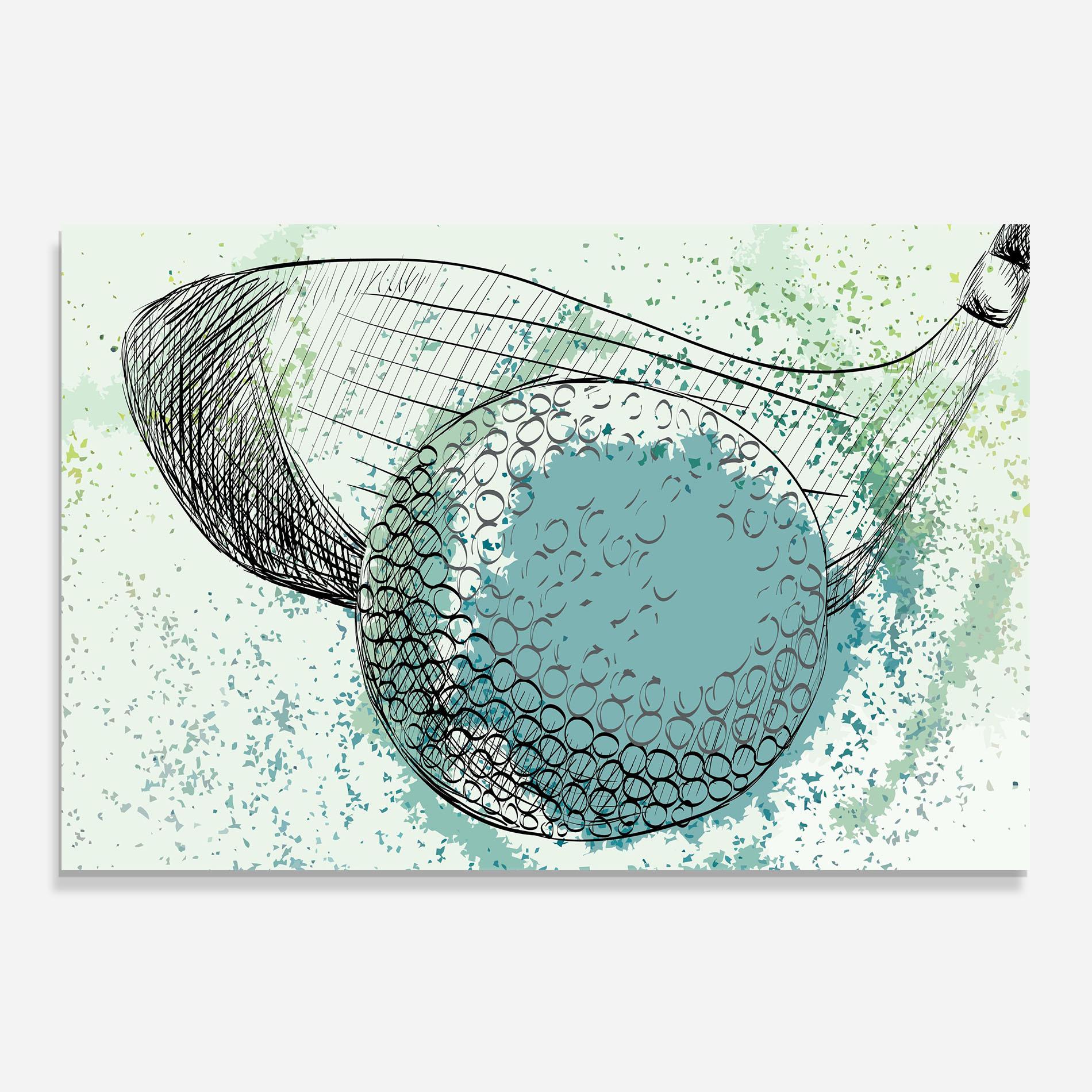 Küchenrückwand Glas Blue Golf mockup 0