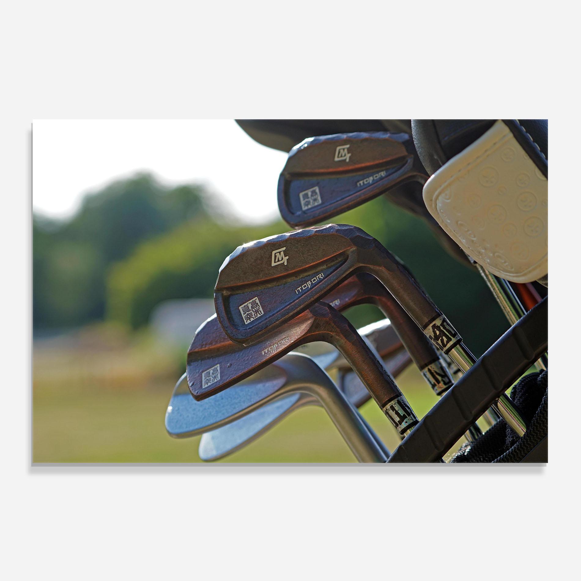 Küchenrückwand Glas Brown Golf Club mockup 0