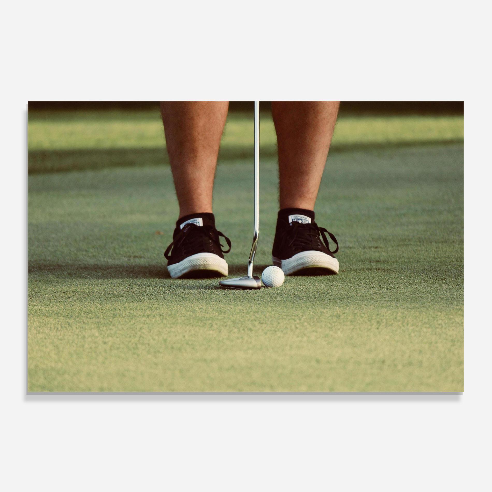 Küchenrückwand Glas Converse Golf Ball mockup 0