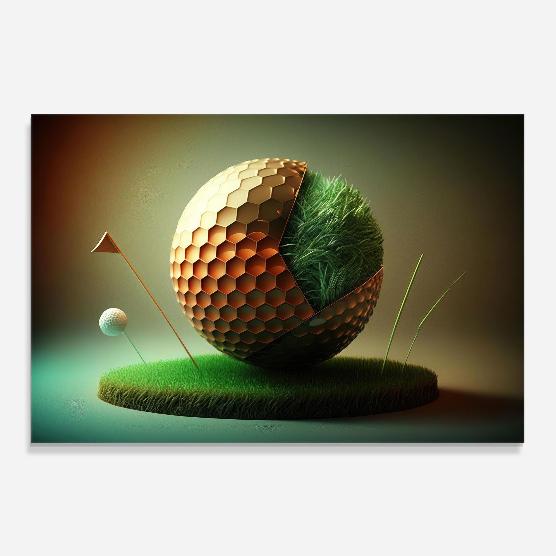 Golf Ball 3d Style mockup 0