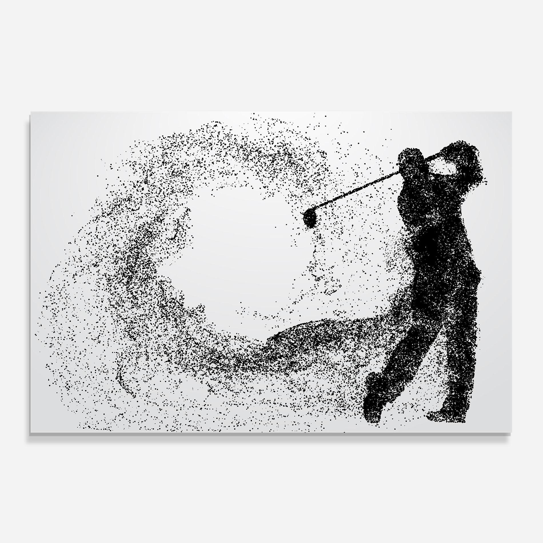 Küchenrückwand Glas Golf Man mockup 0