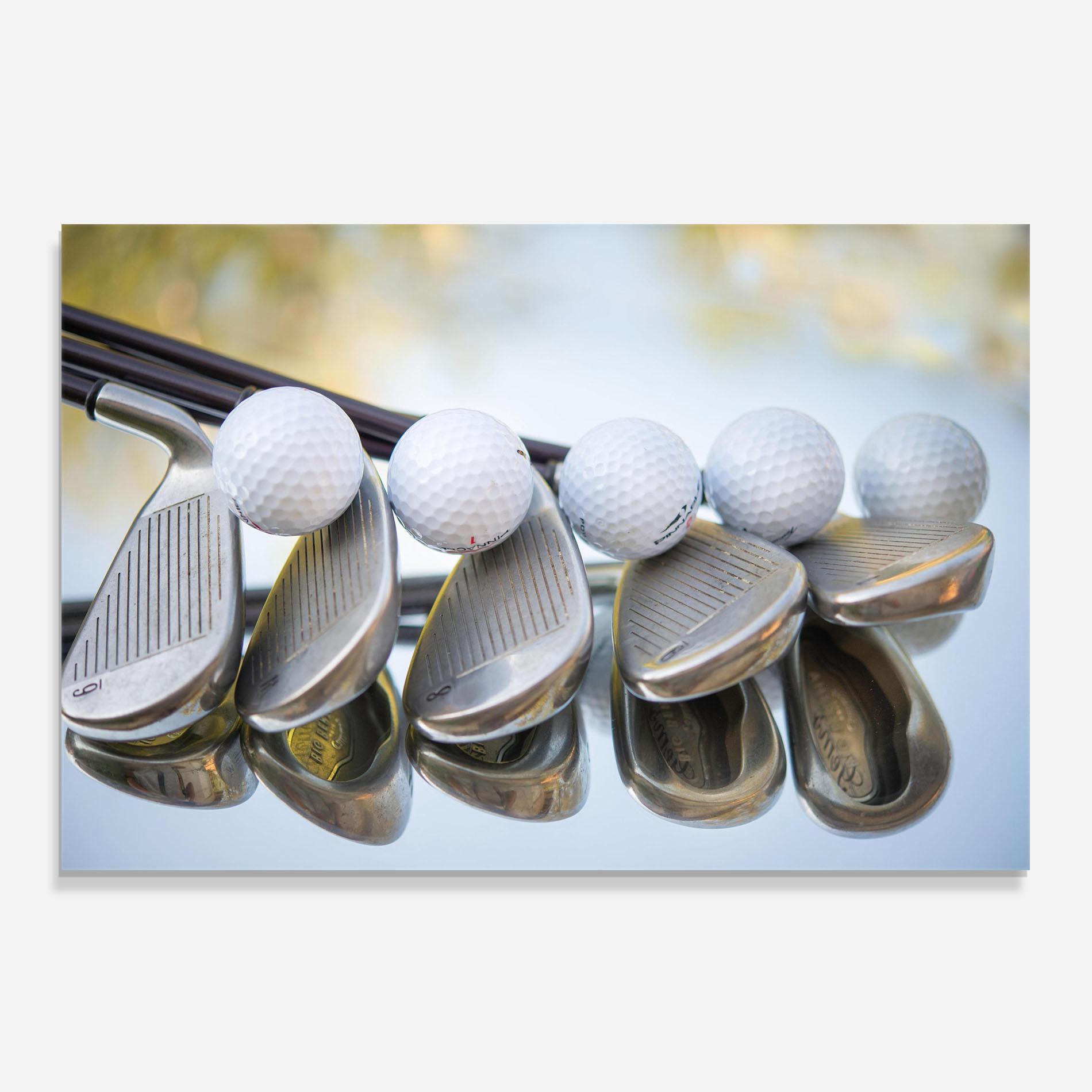 Küchenrückwand Glas Golf Set mockup 0