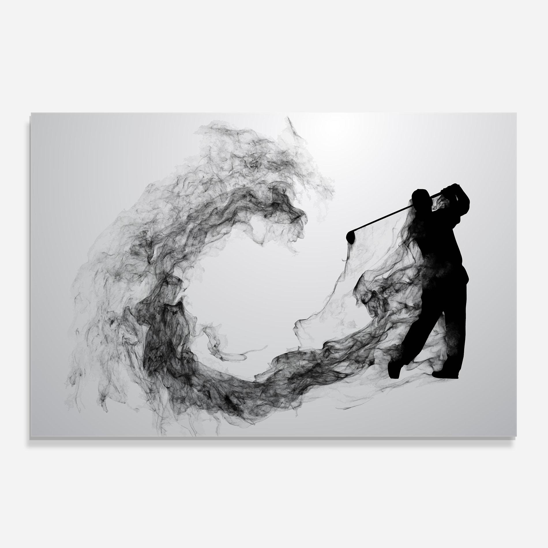 Küchenrückwand Glas Golf Smoke mockup 0