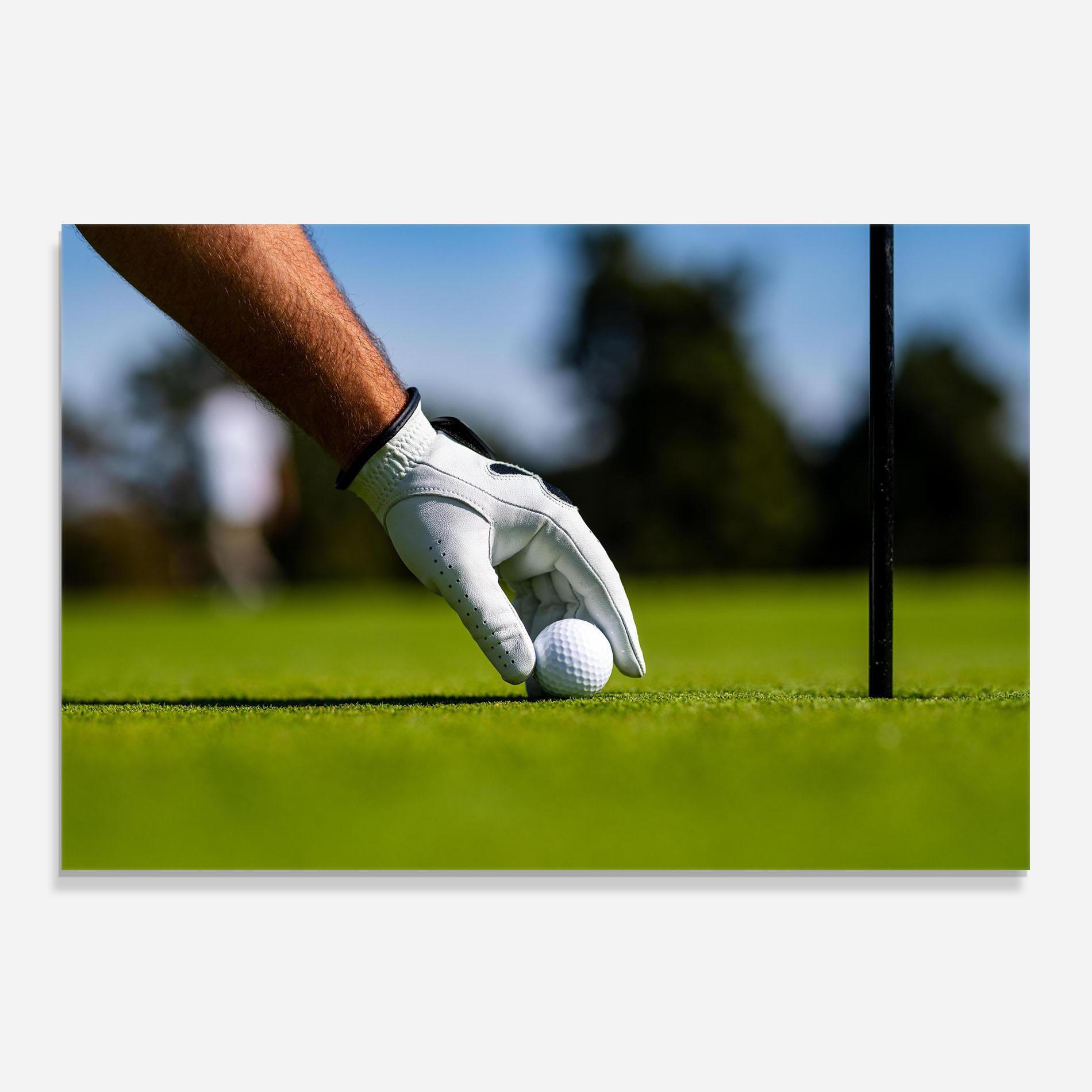 Küchenrückwand Glas Golfer Man mockup 0