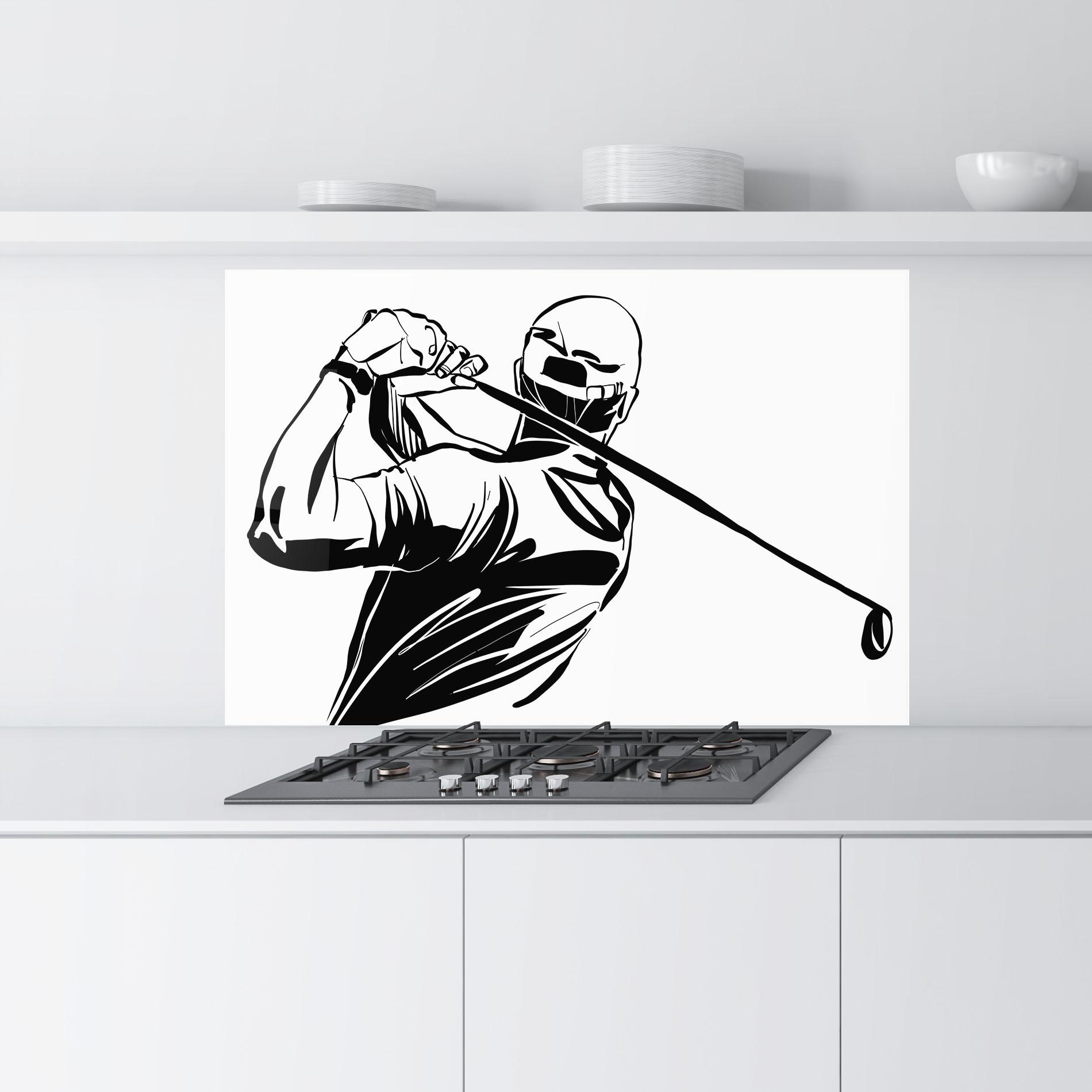 Küchenrückwand Glas Golf Back mockup 9