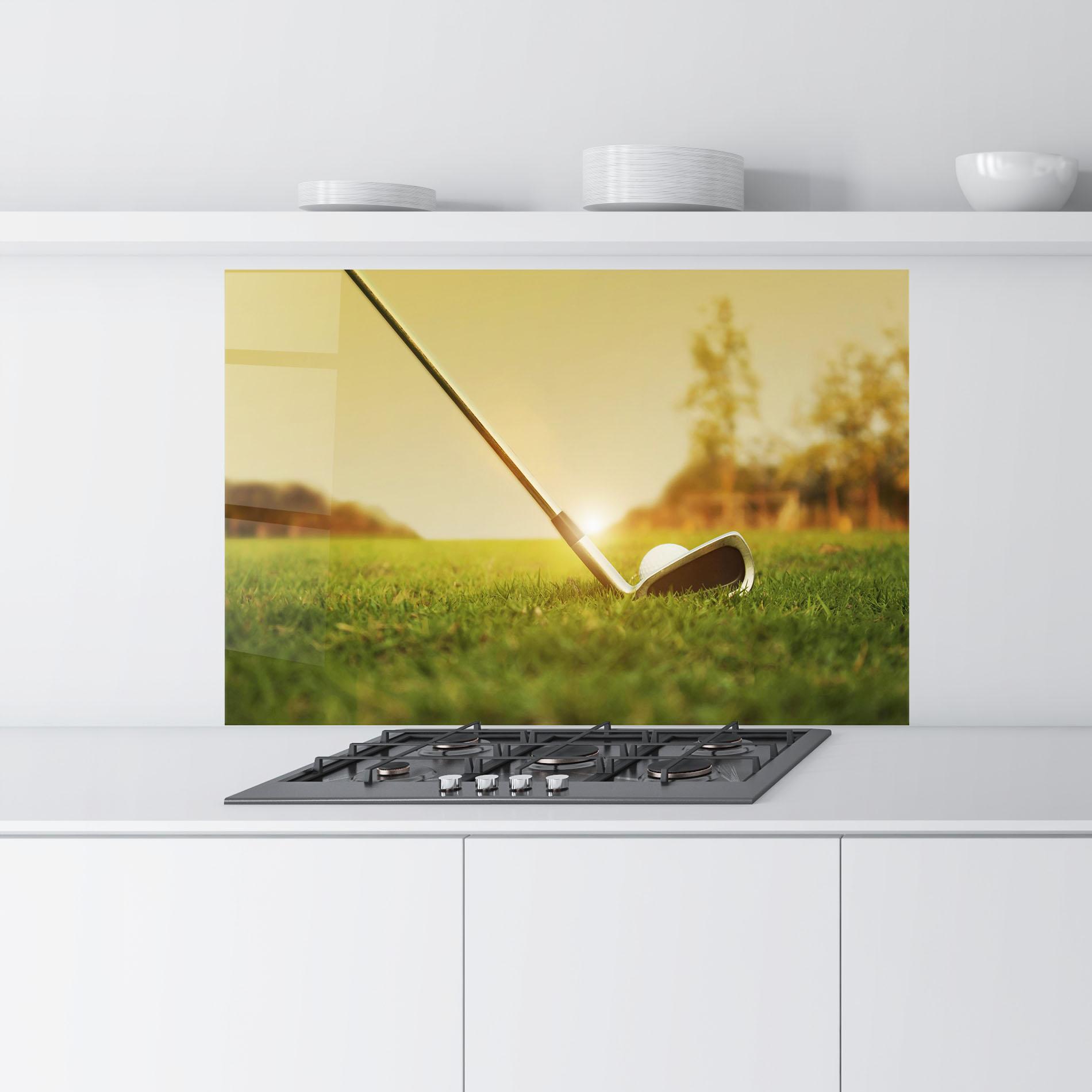 Küchenrückwand Glas Golf Course mockup 9