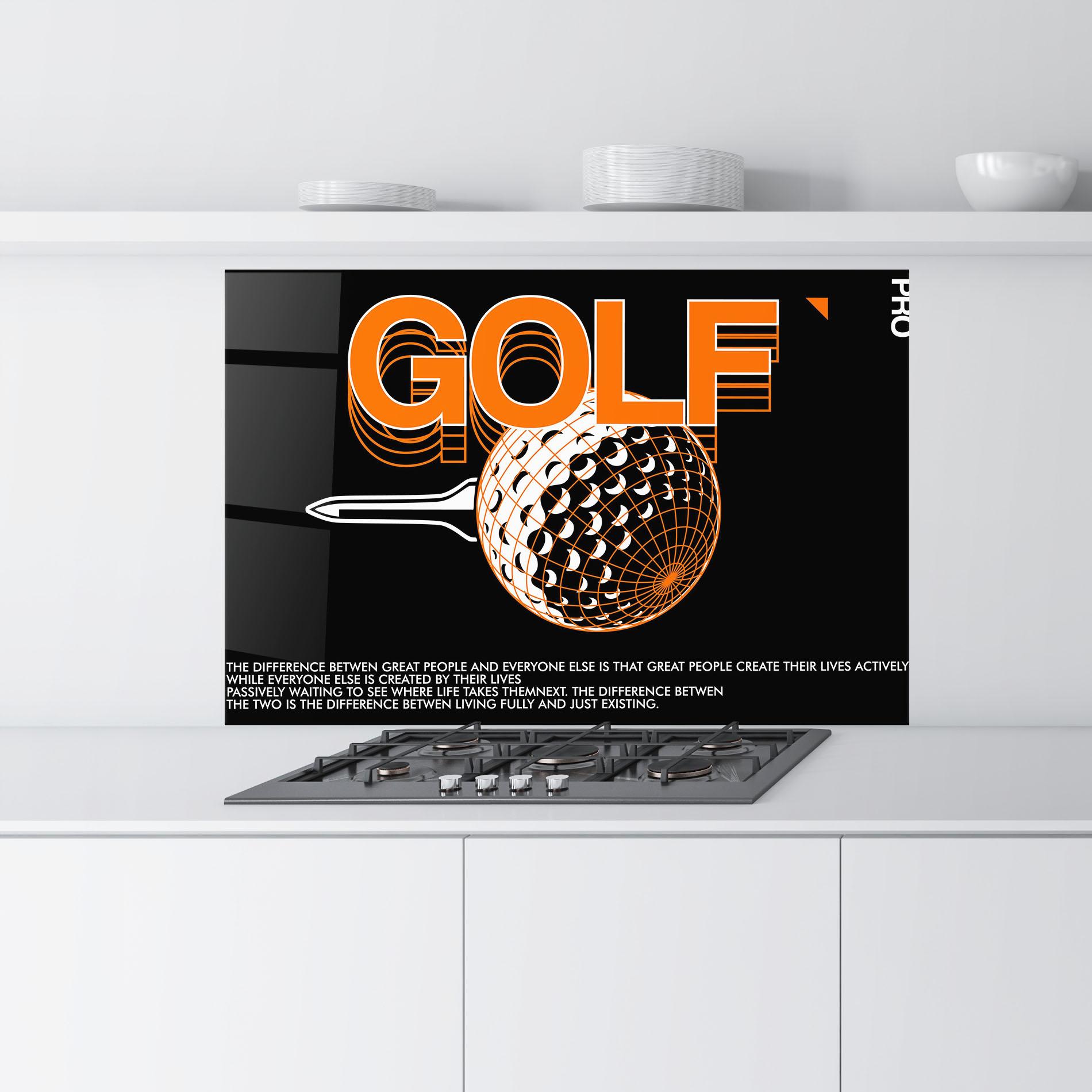 Küchenrückwand Glas Golf Great People mockup 9