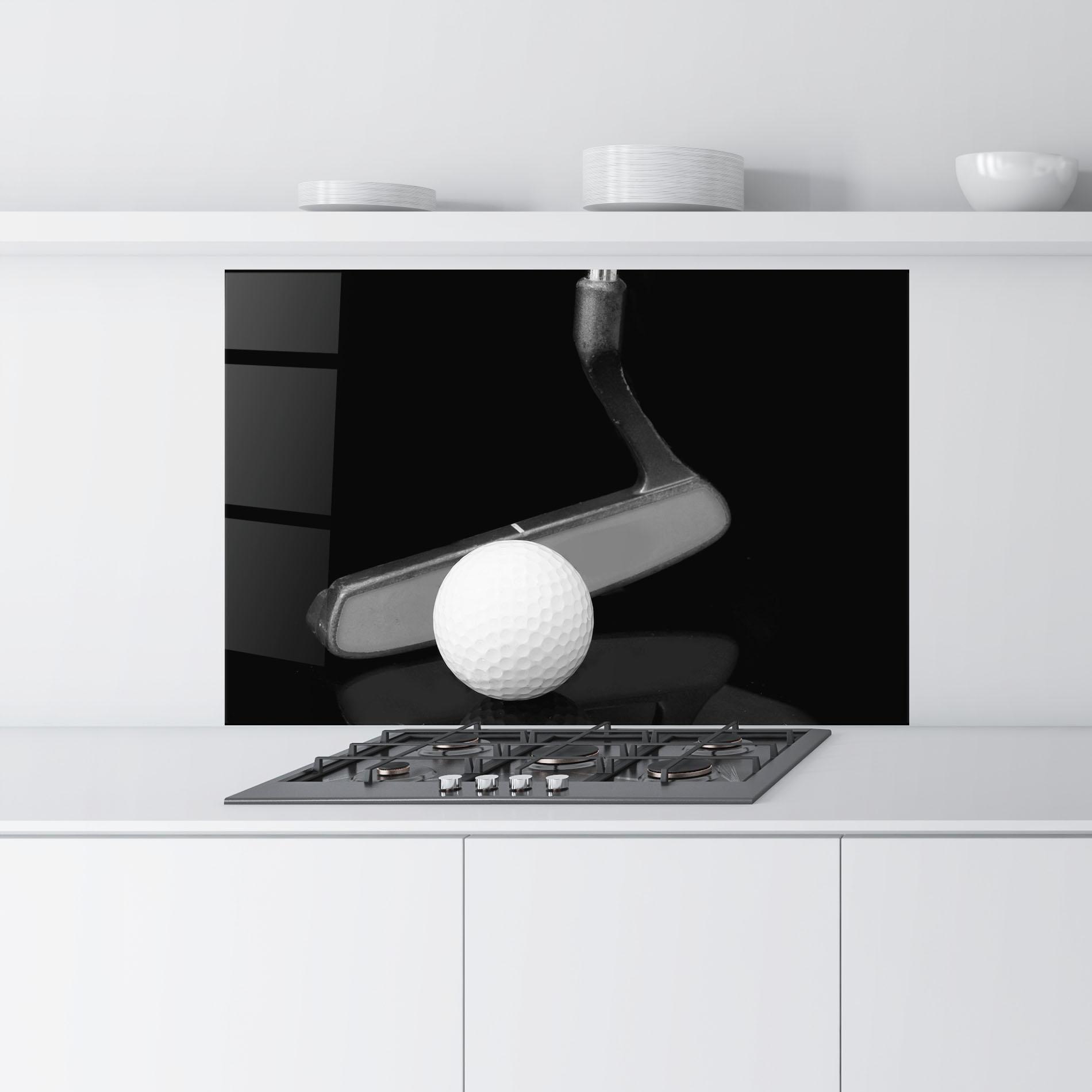 Küchenrückwand Glas Golf Putter Head mockup 9