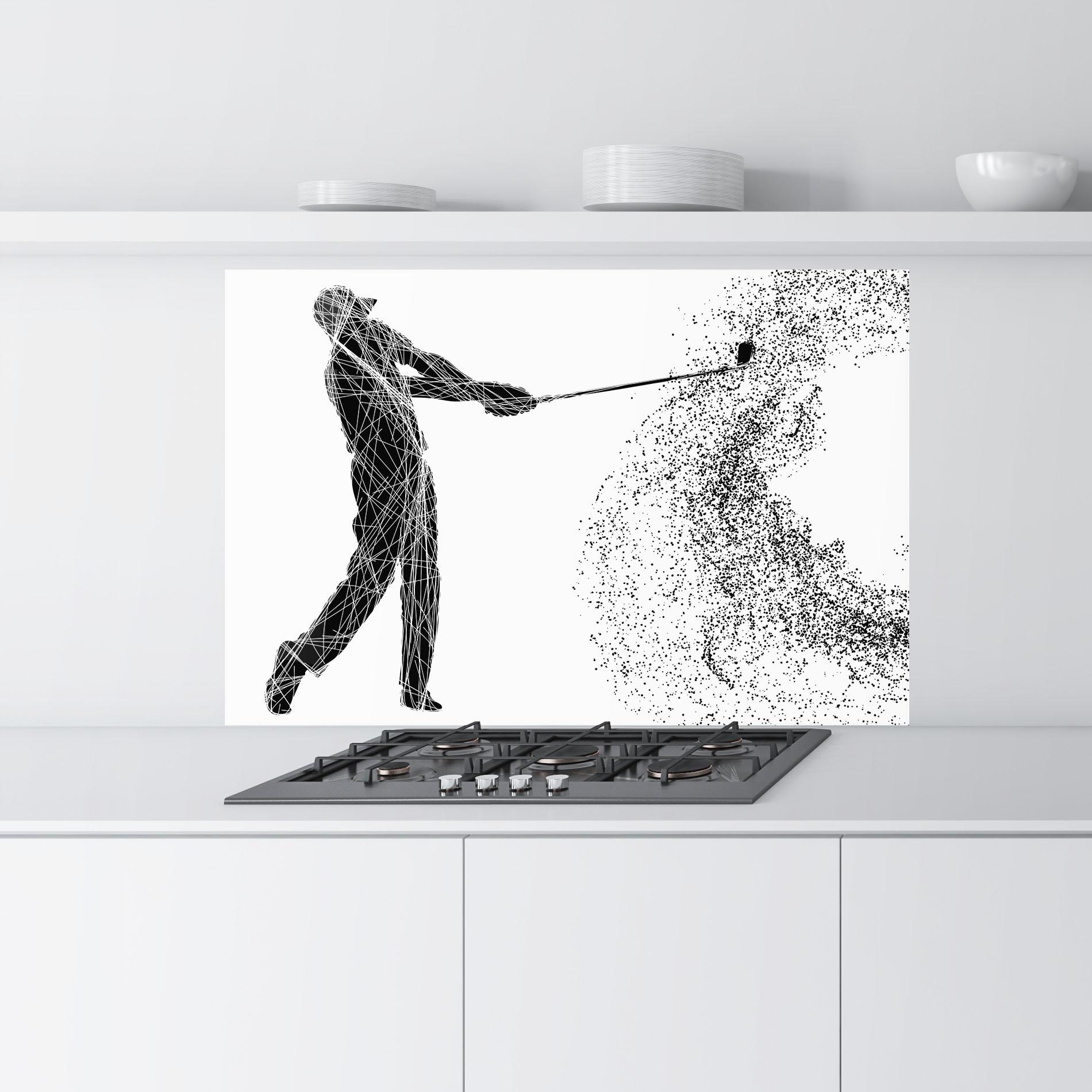 Küchenrückwand Glas Golf White mockup 9