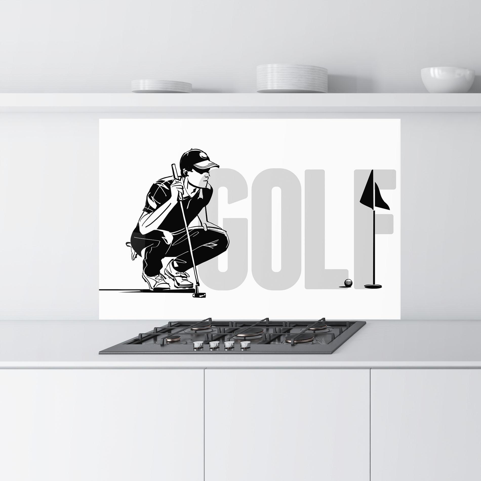 Küchenrückwand Glas Golf mockup 9