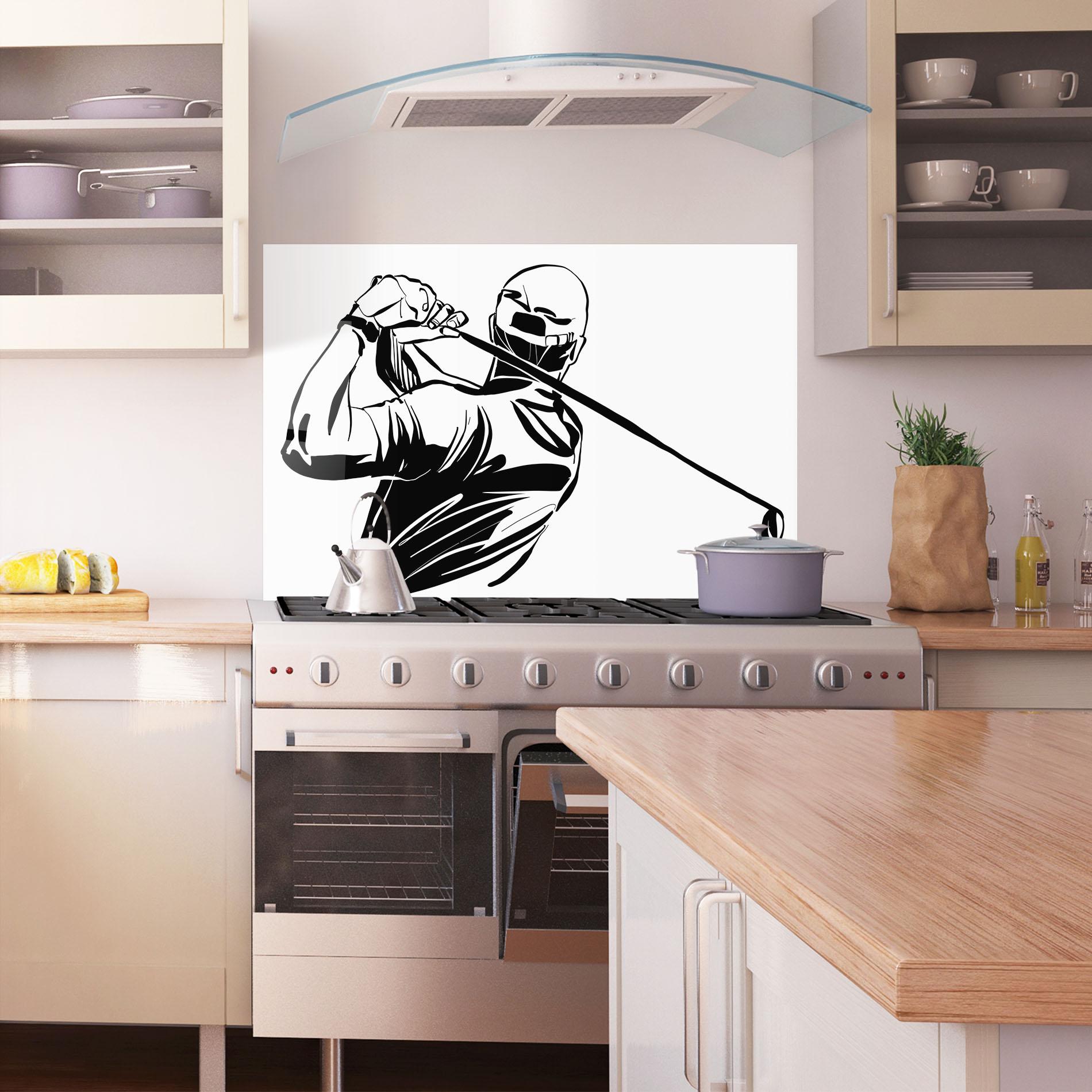 Küchenrückwand Glas Golf Back mockup 1