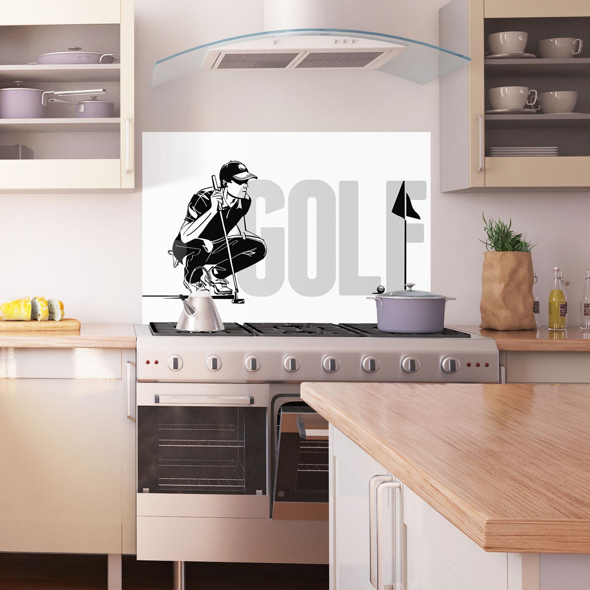 Küchenrückwand Glas Golf mockup 1