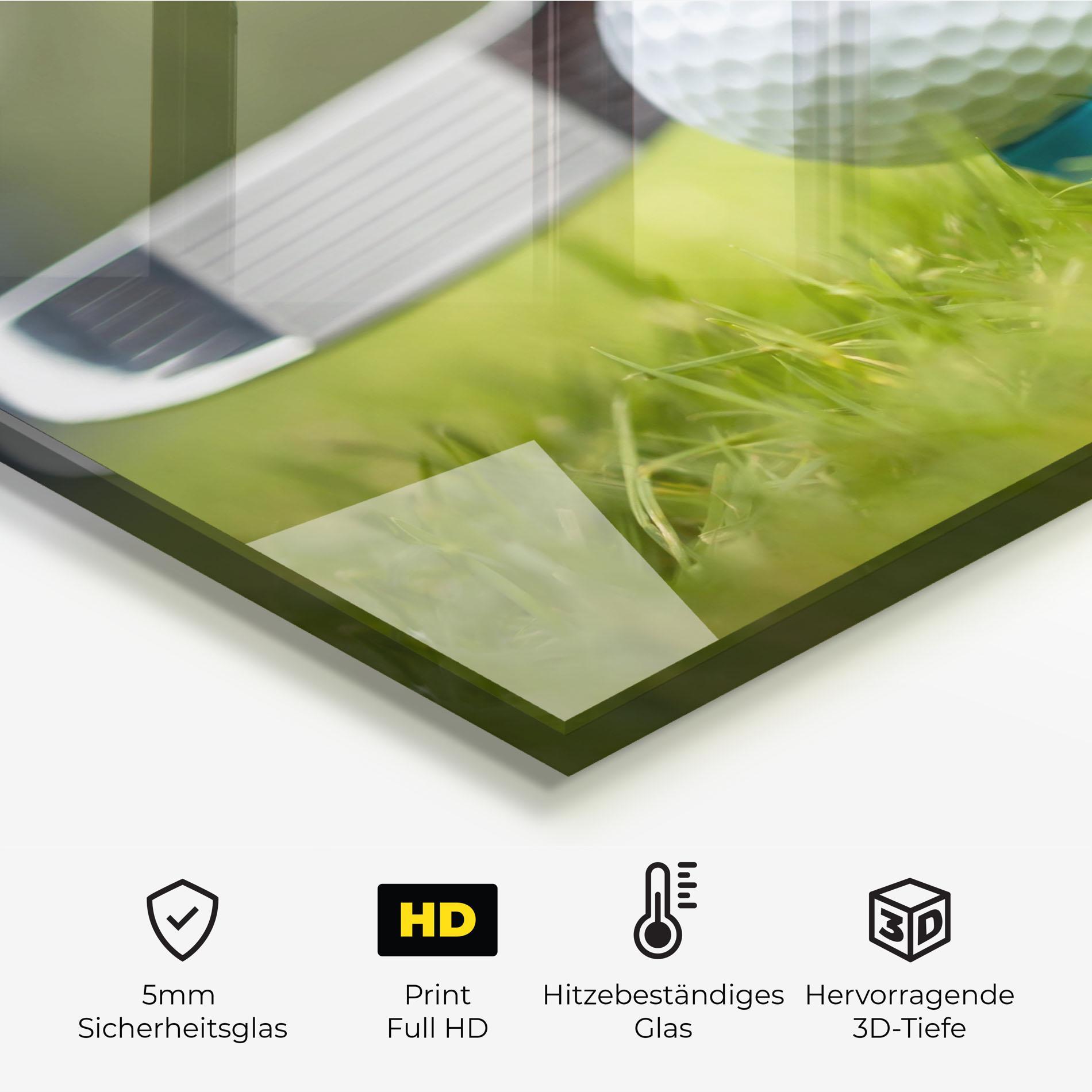 Küchenrückwand Glas Golf Ball Tee mockup 2