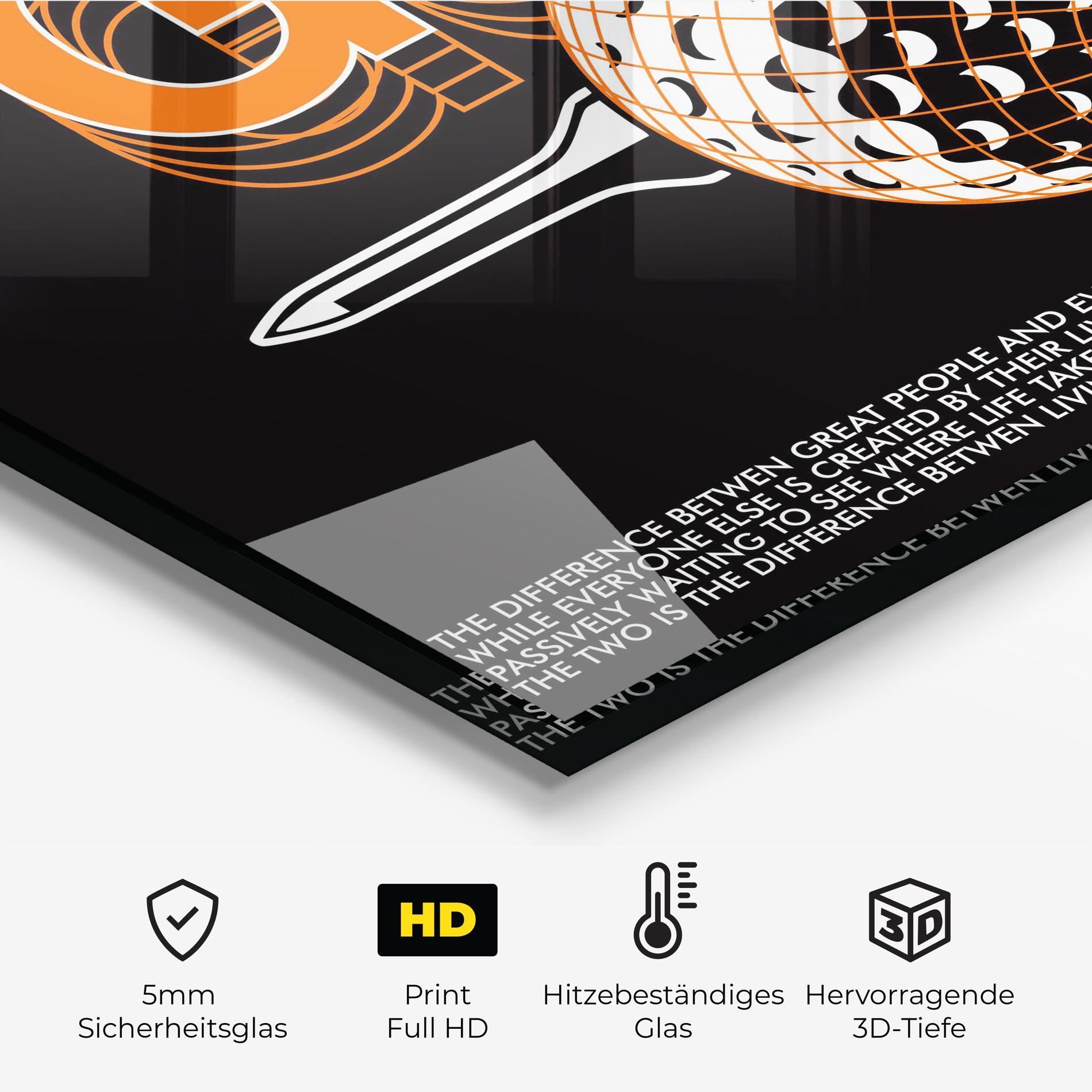 Küchenrückwand Glas Golf Great People mockup 2