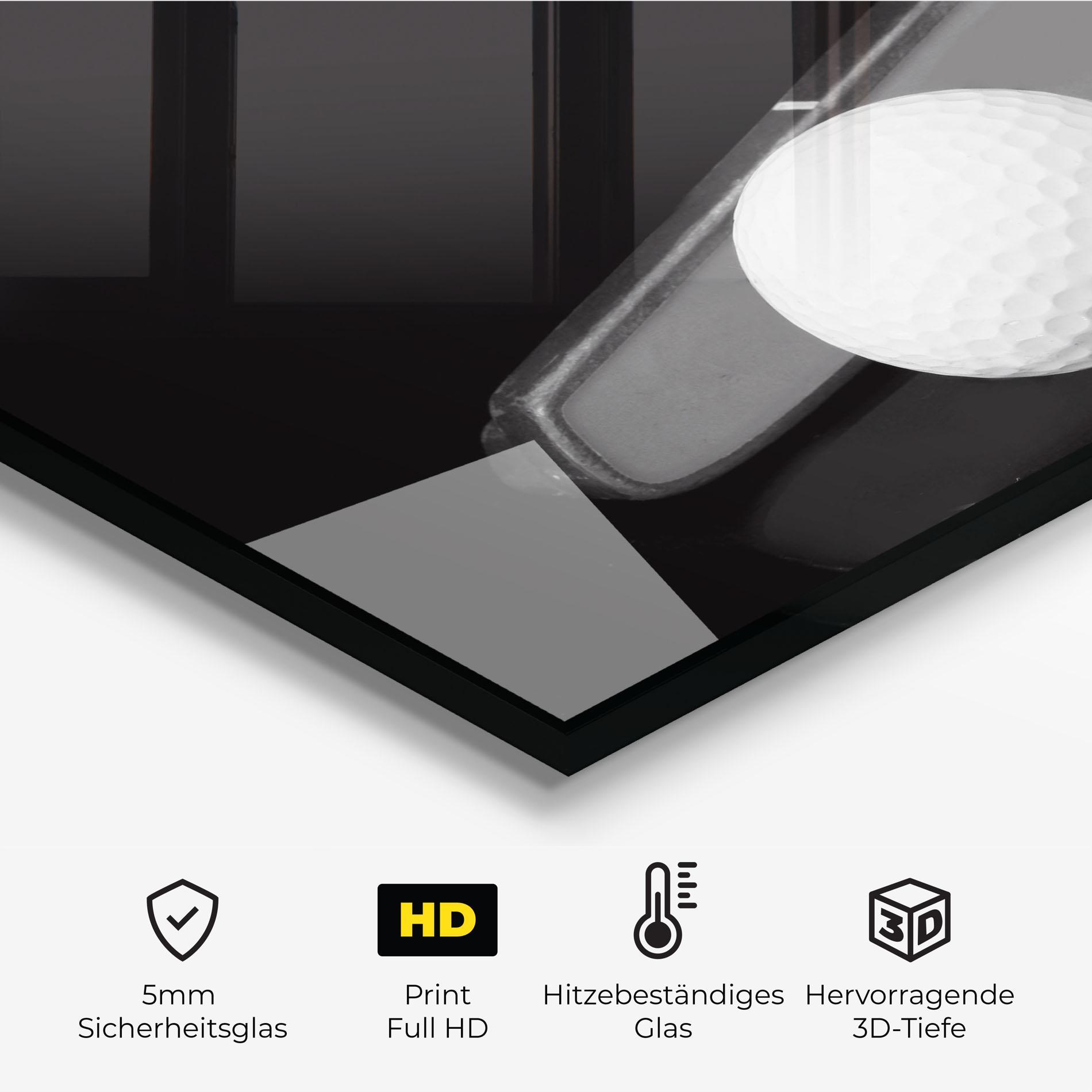Küchenrückwand Glas Golf Putter Head mockup 2