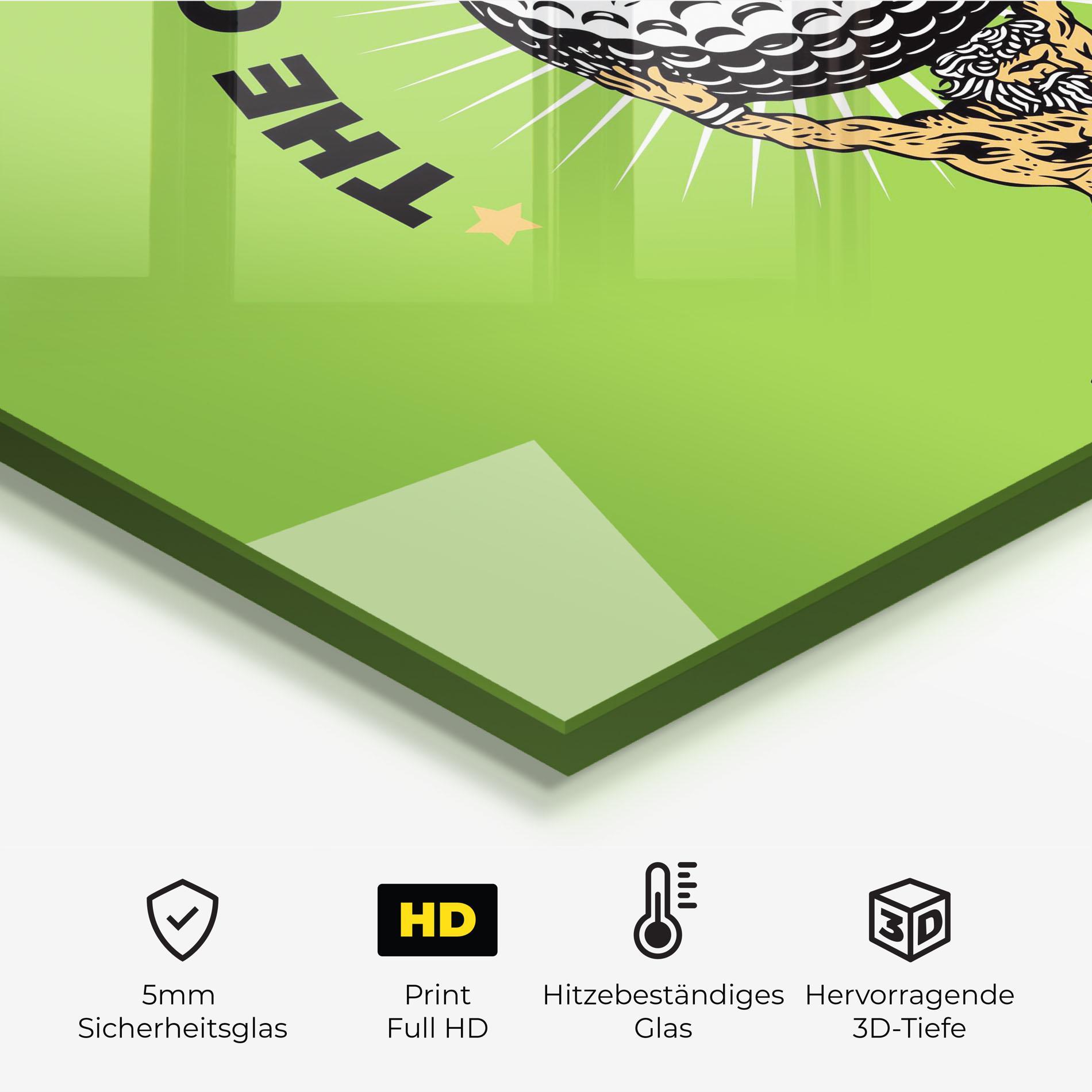 Küchenrückwand Glas Hole In One mockup 2