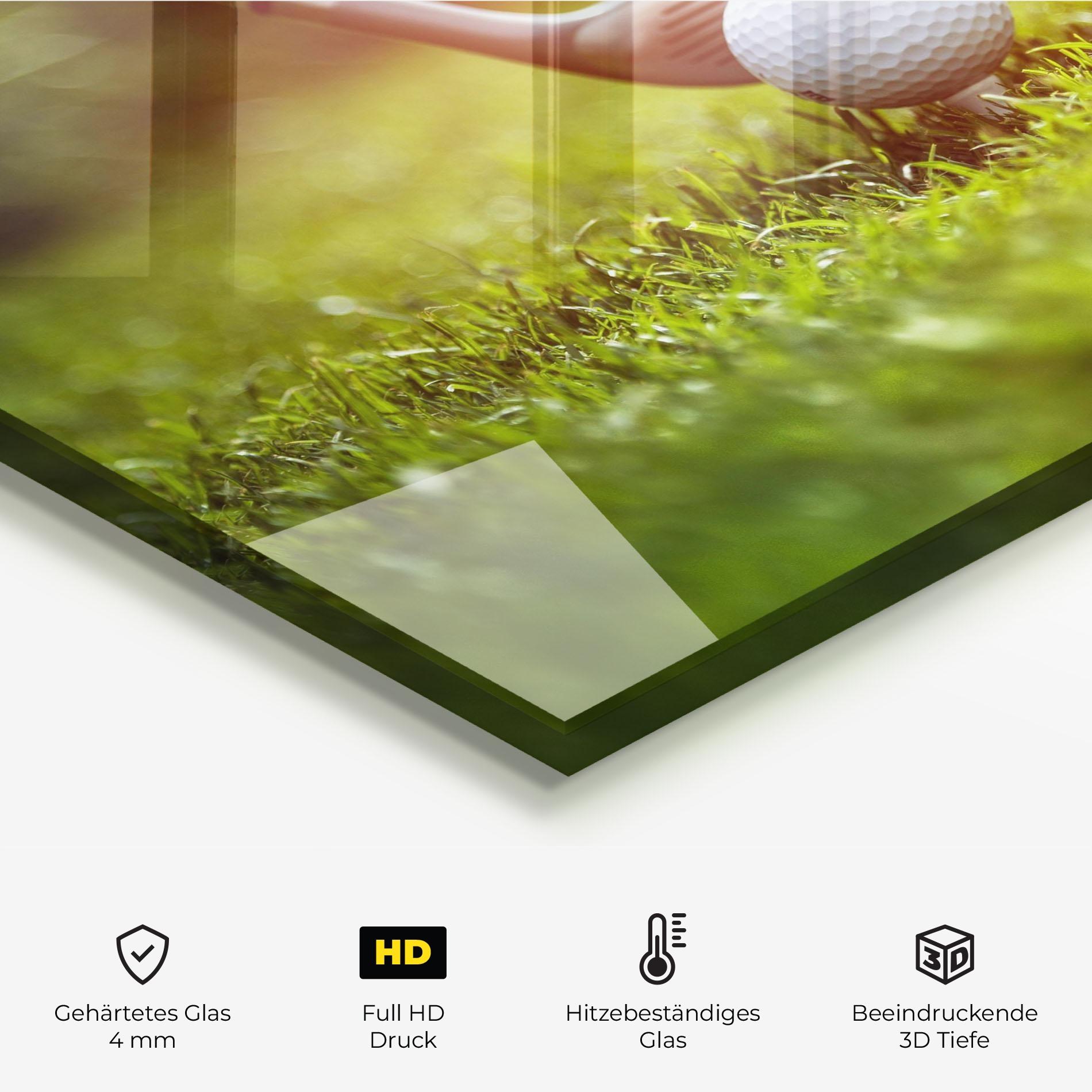 Küchenrückwand Glas Close Up Golf Ball mockup 2