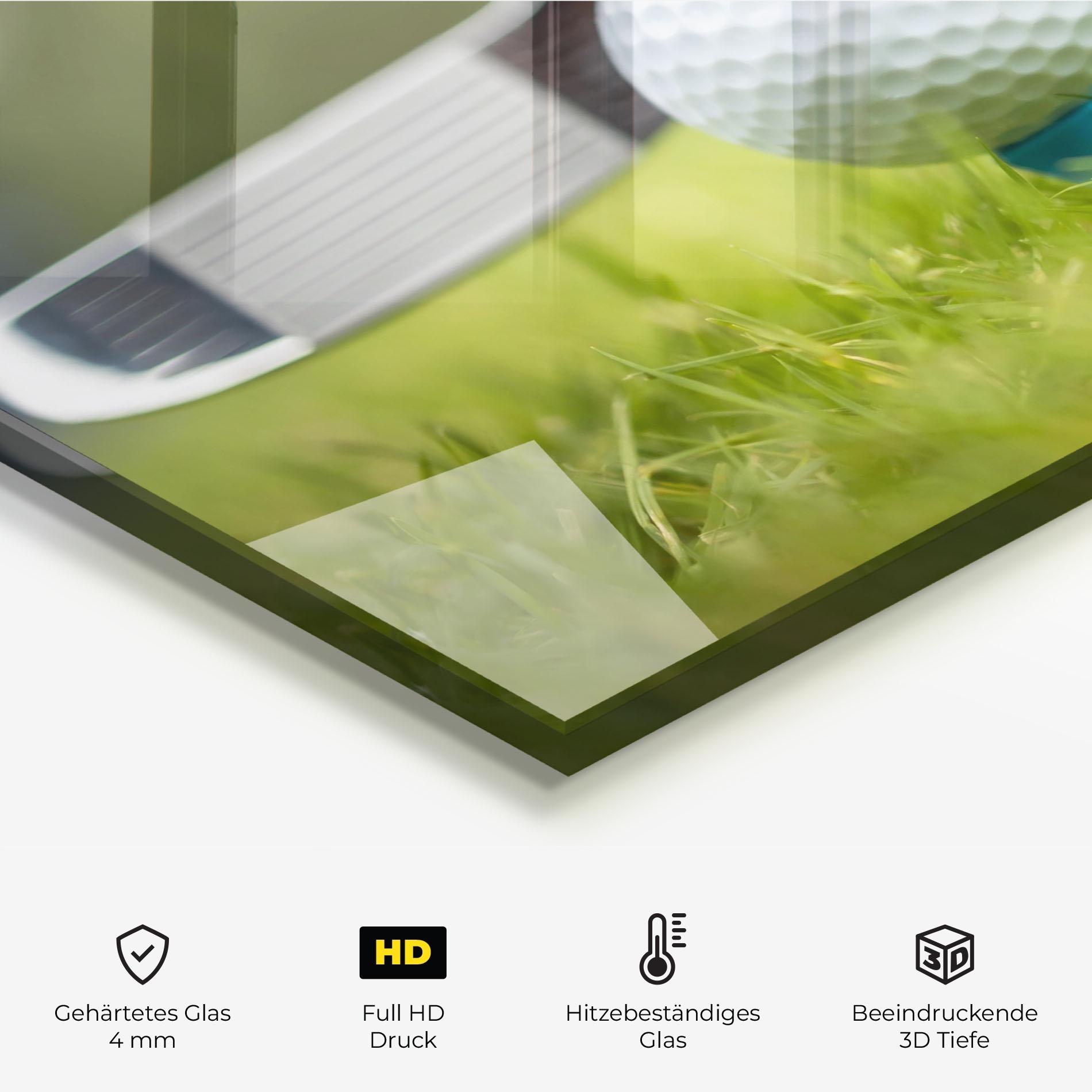 Küchenrückwand Glas Golf Ball Tee mockup 2