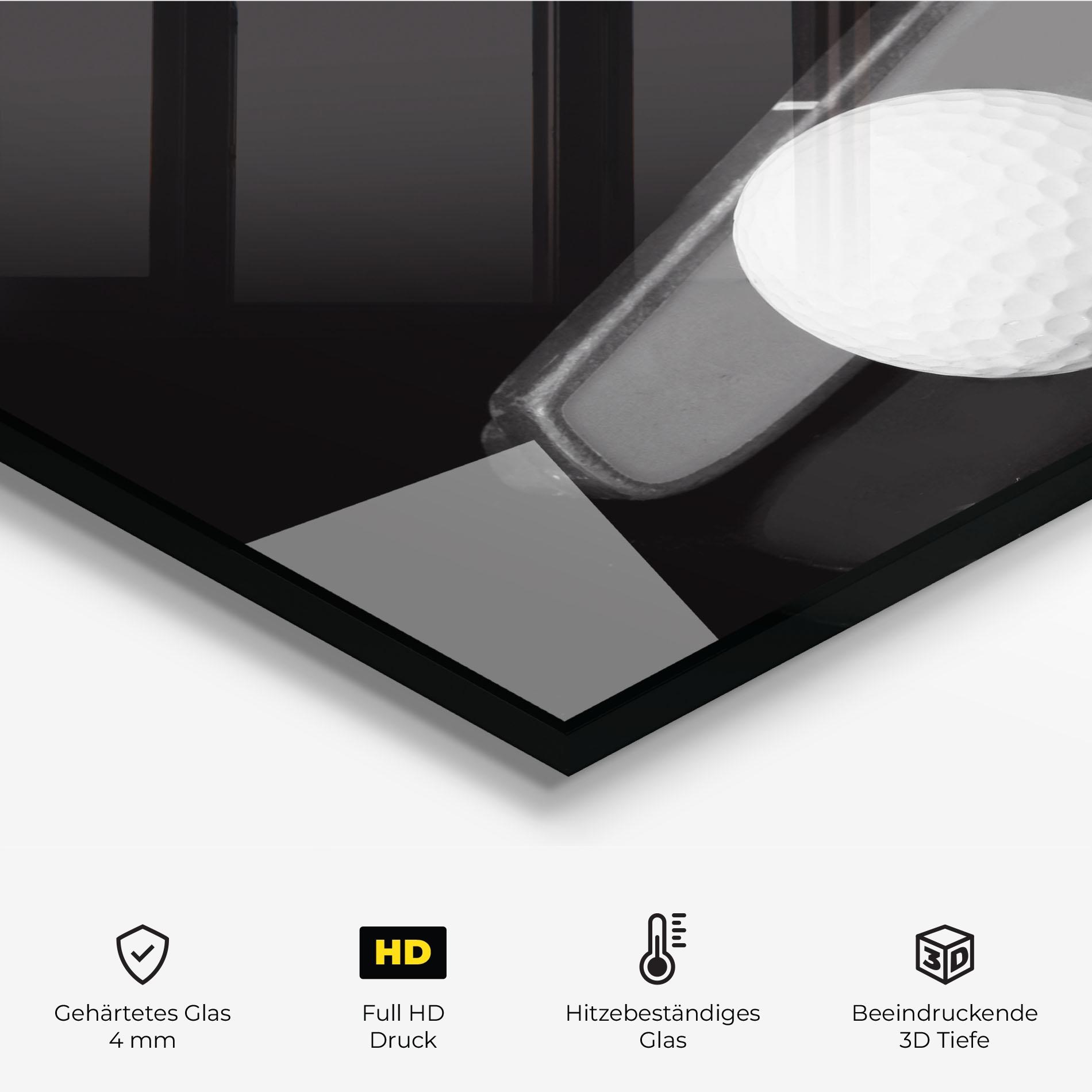 Küchenrückwand Glas Golf Putter Head mockup 2