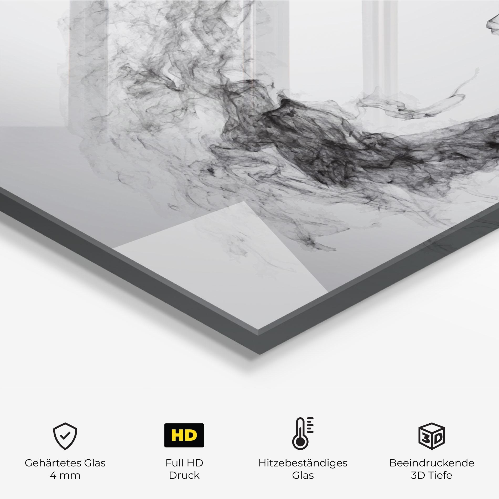 Küchenrückwand Glas Golf Smoke mockup 2