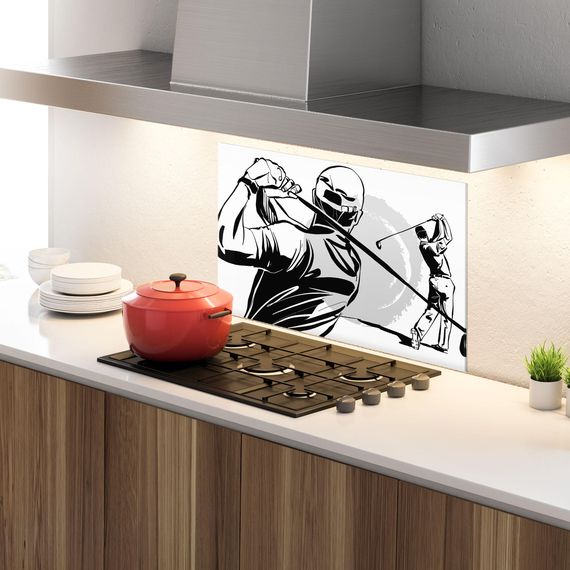 Küchenrückwand Glas Golf Two mockup 4