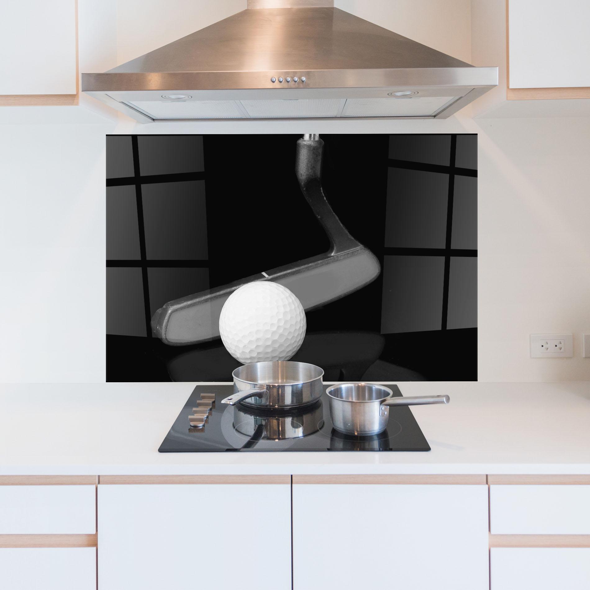 Küchenrückwand Glas Golf Putter Head mockup 5