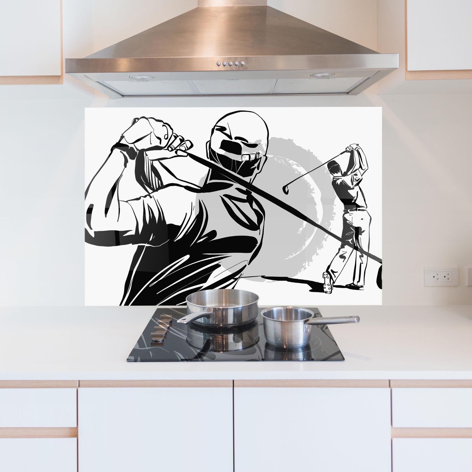 Küchenrückwand Glas Golf Two mockup 5