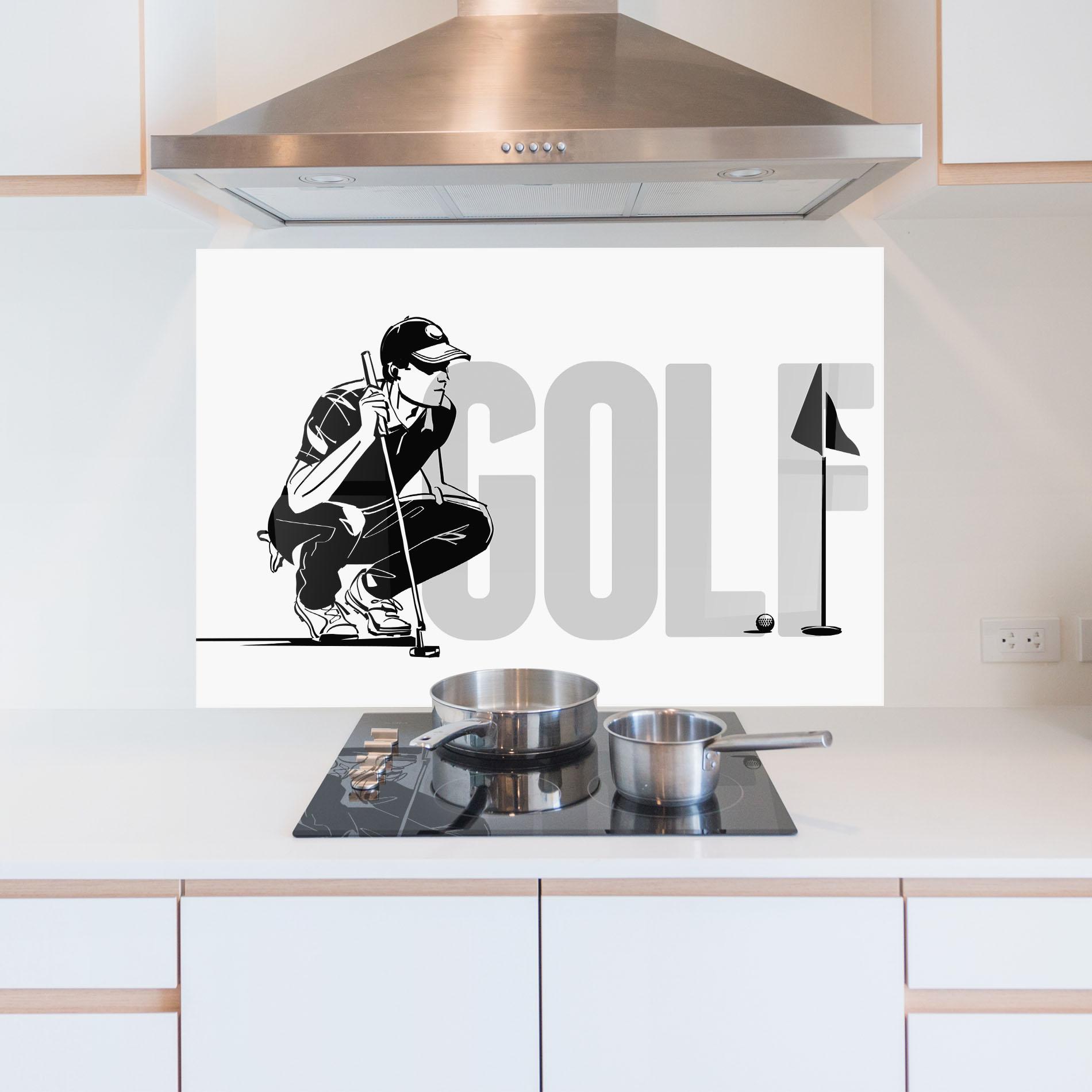 Küchenrückwand Glas Golf mockup 5