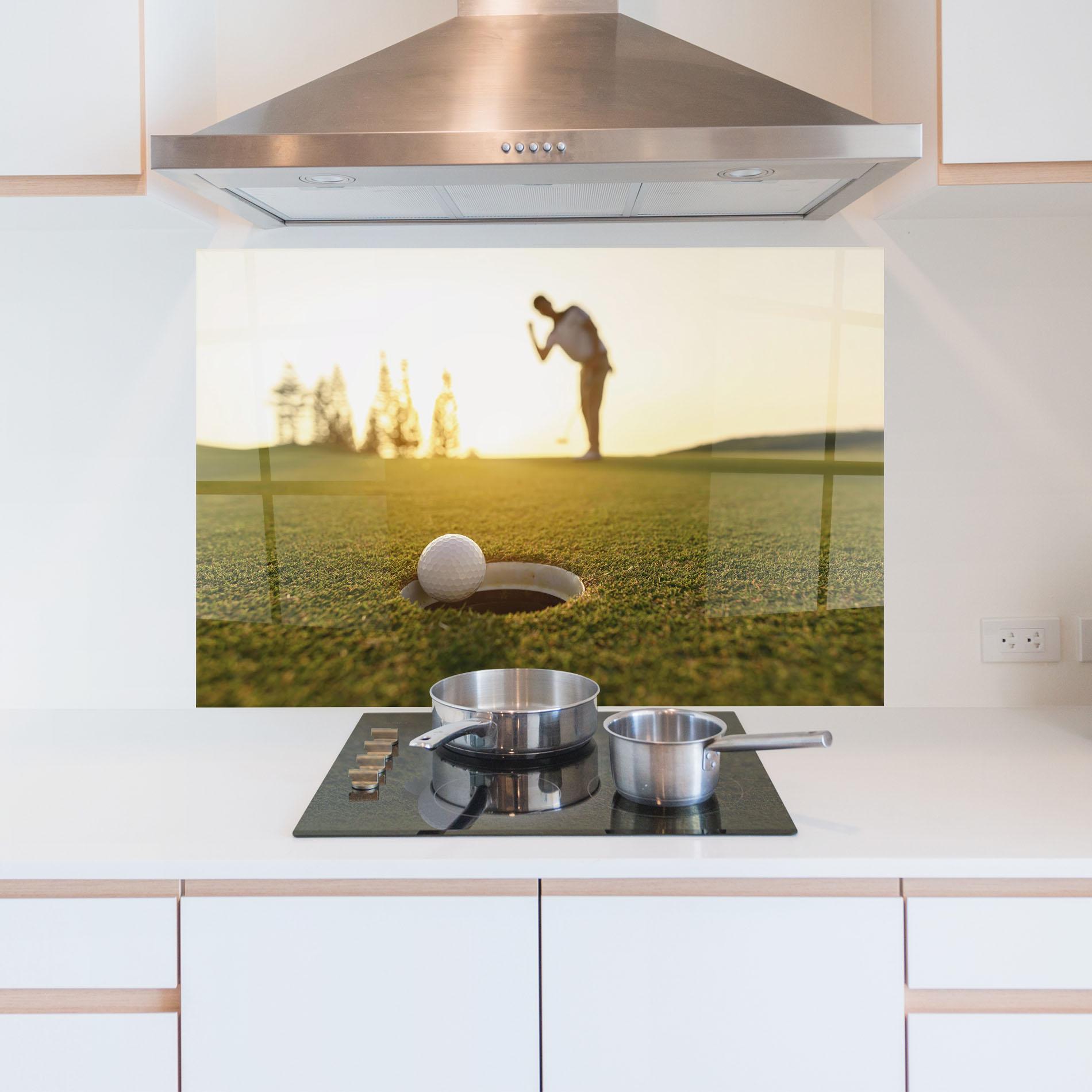 Küchenrückwand Glas Golfer Concept mockup 5