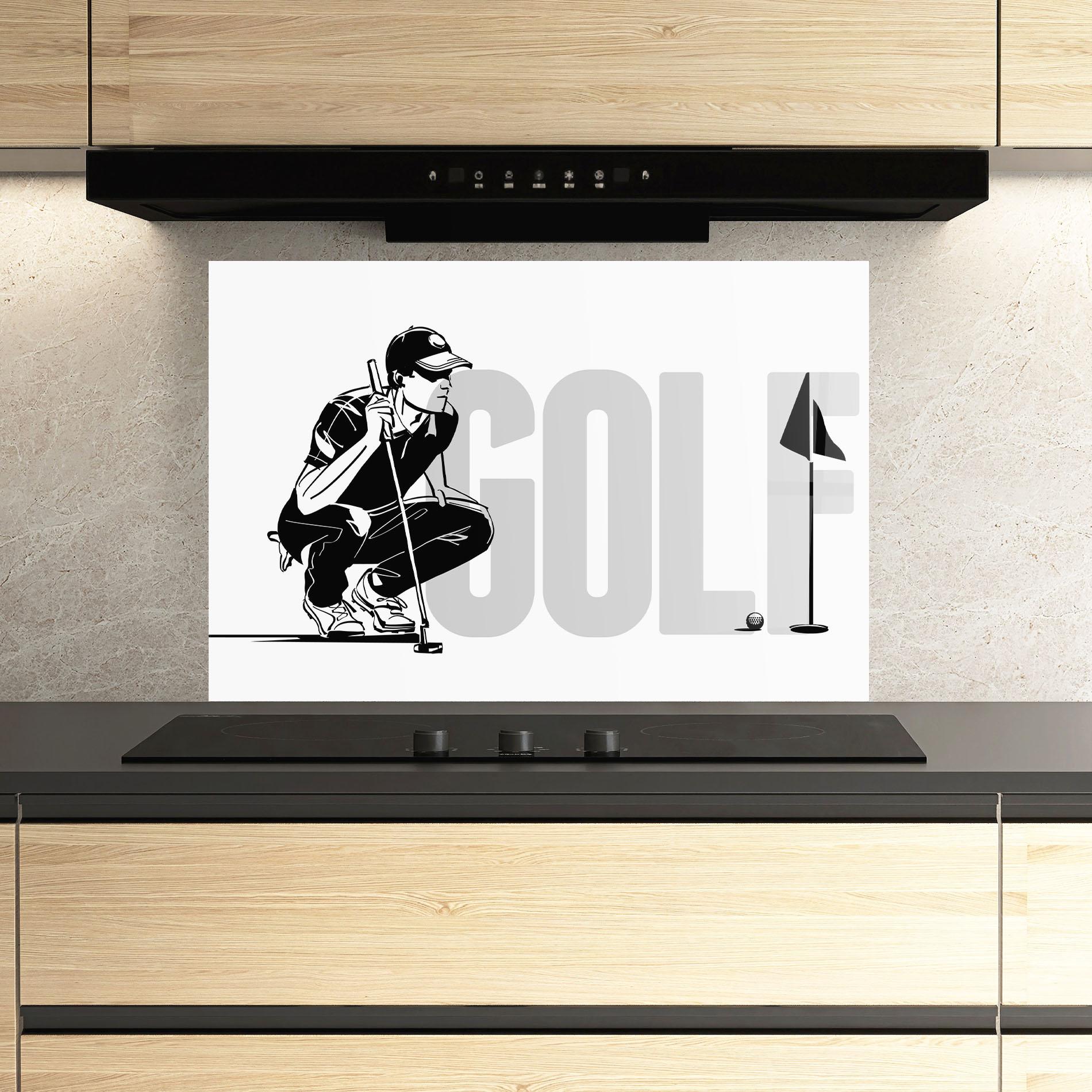 Küchenrückwand Glas Golf mockup 3